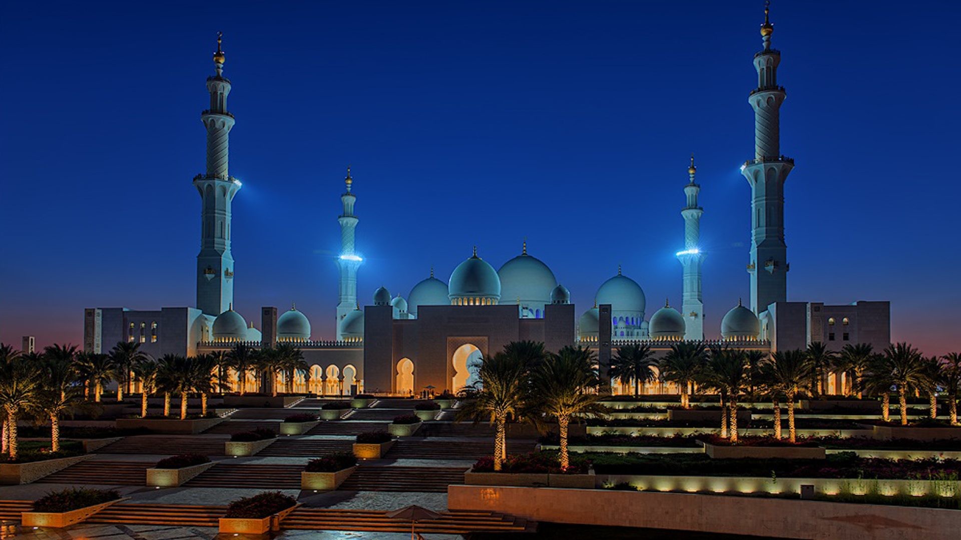 Beautiful Sheikh Zayed Mosque Wallpaper 1920x1080