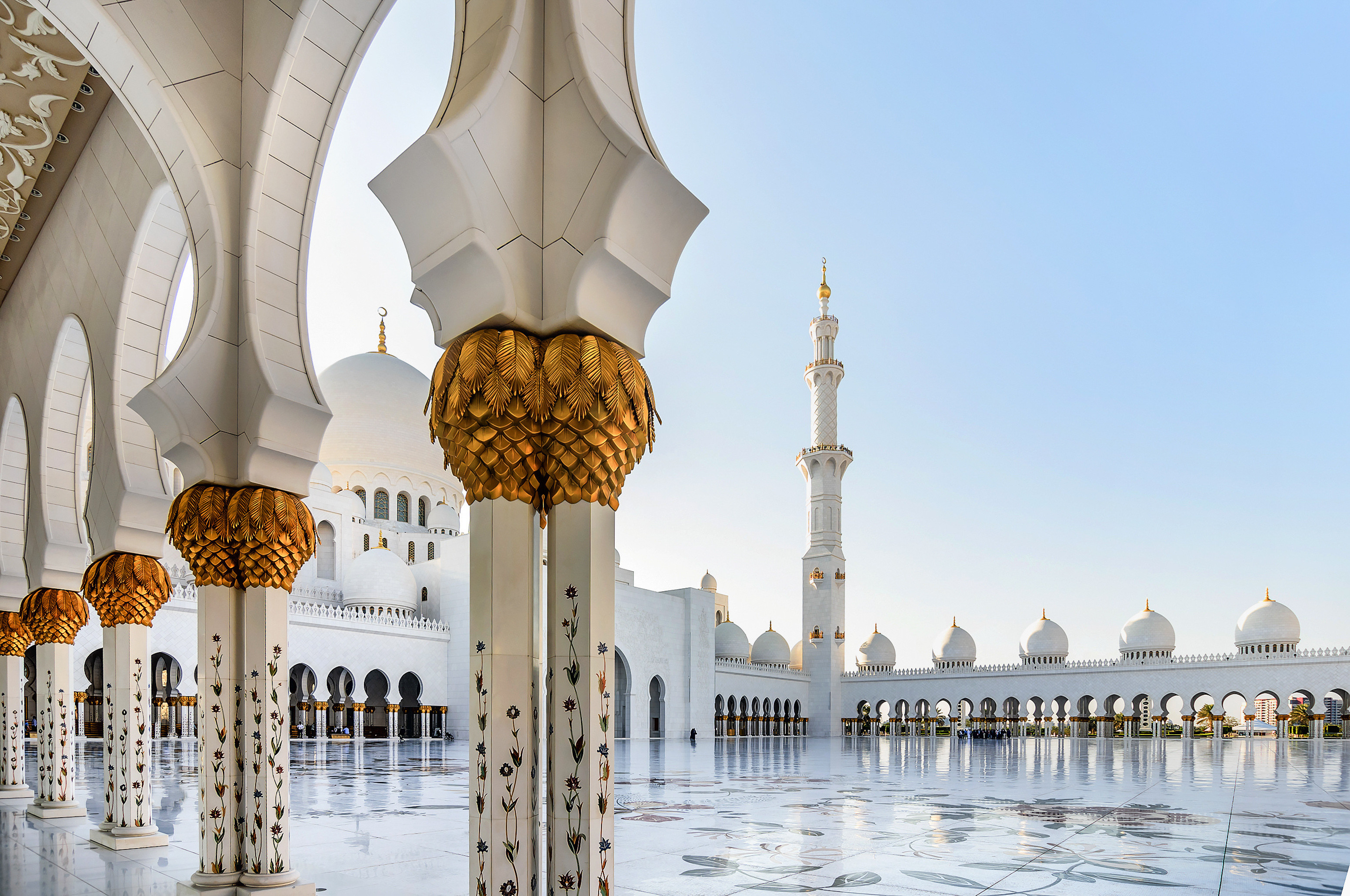 Sheikh Zayed Grand Mosque Hd Wallpaper Background Image 3105x2061 Id 773181 Wallpaper Abyss 3105x2061
