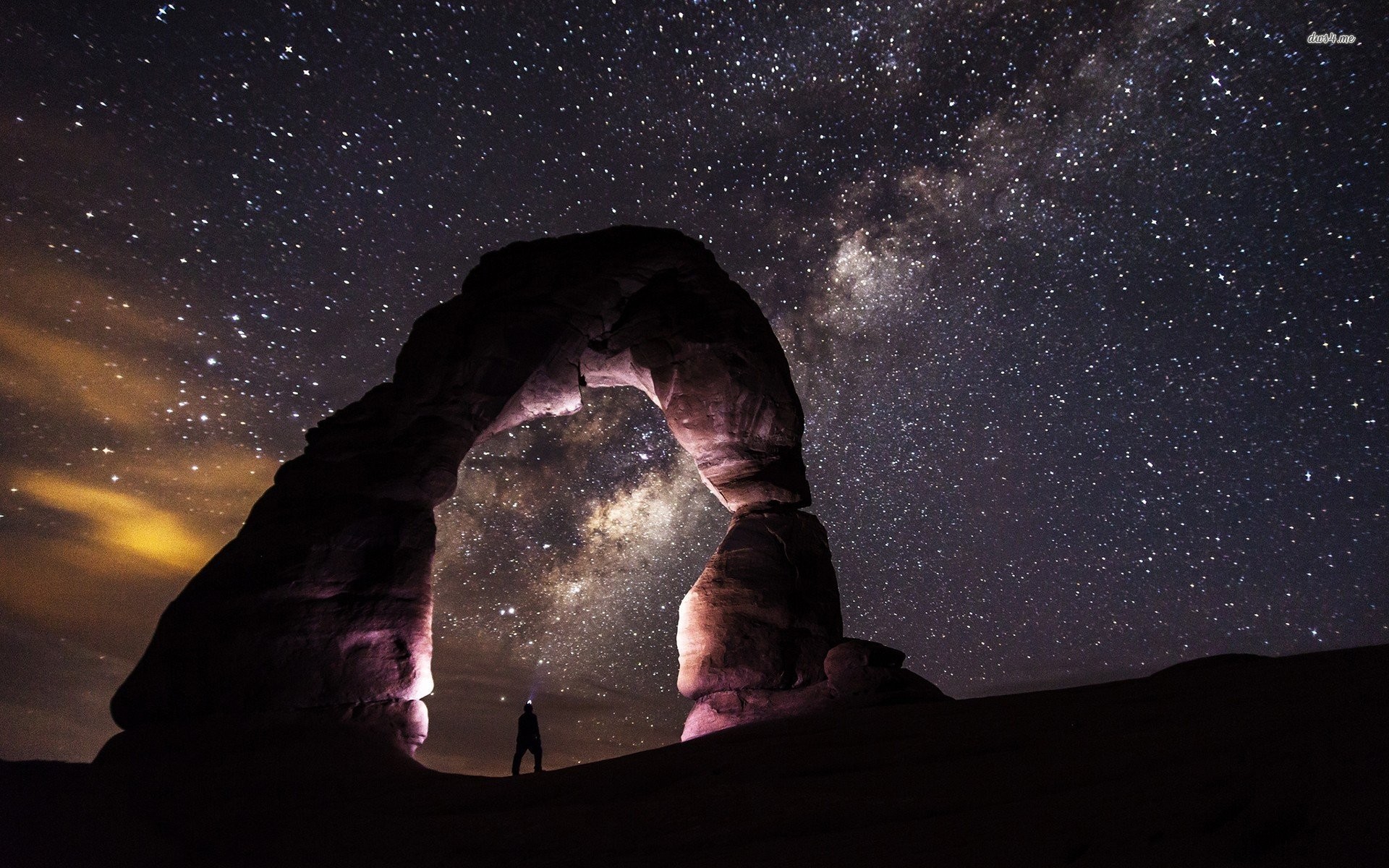 Milky Way Over The Delicate Arch Upload Tags Arches National Park 1920x1200