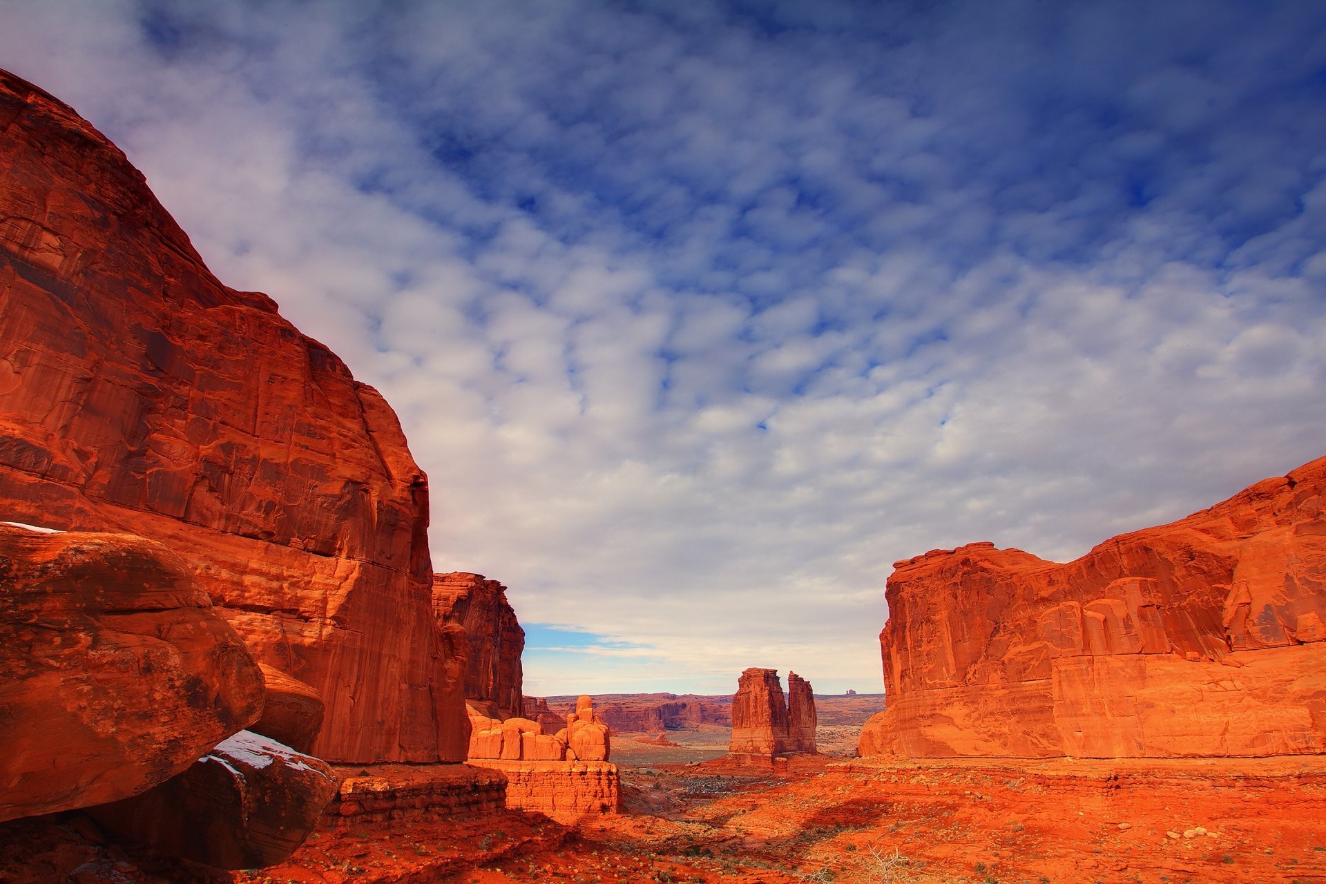Arches National Park Uta United States Mountain Rock Stones Sky Clouds 1920x1280