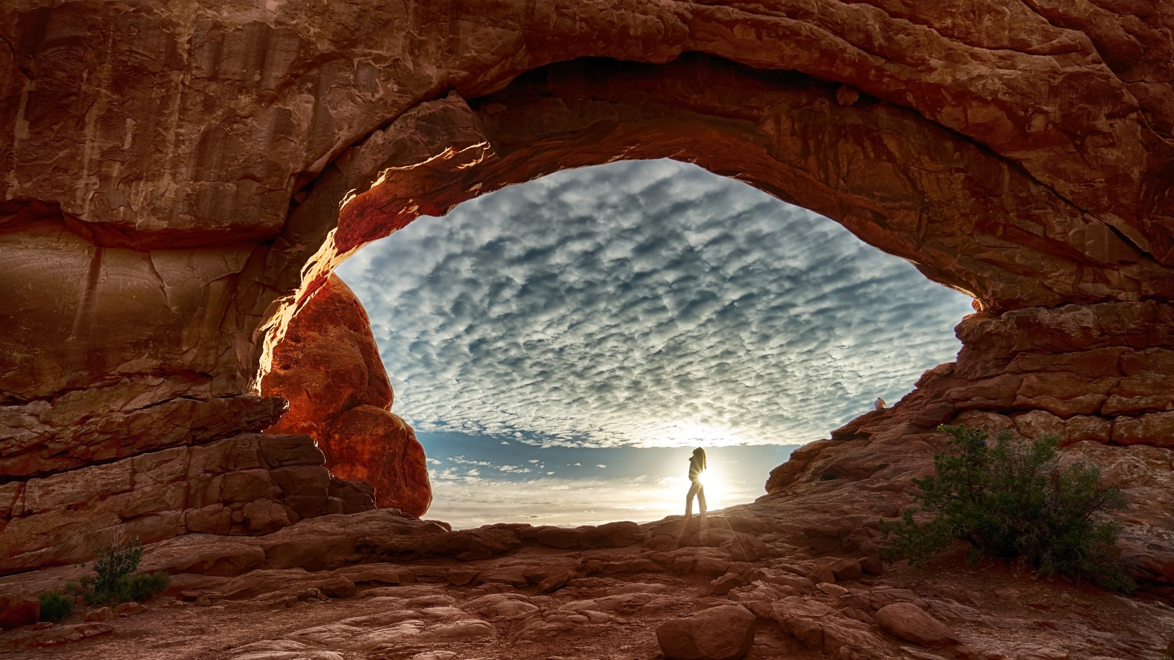 4k Hd Wallpaper Window Arch At Arches National Park Epic Picture With The Arch 3840x2160