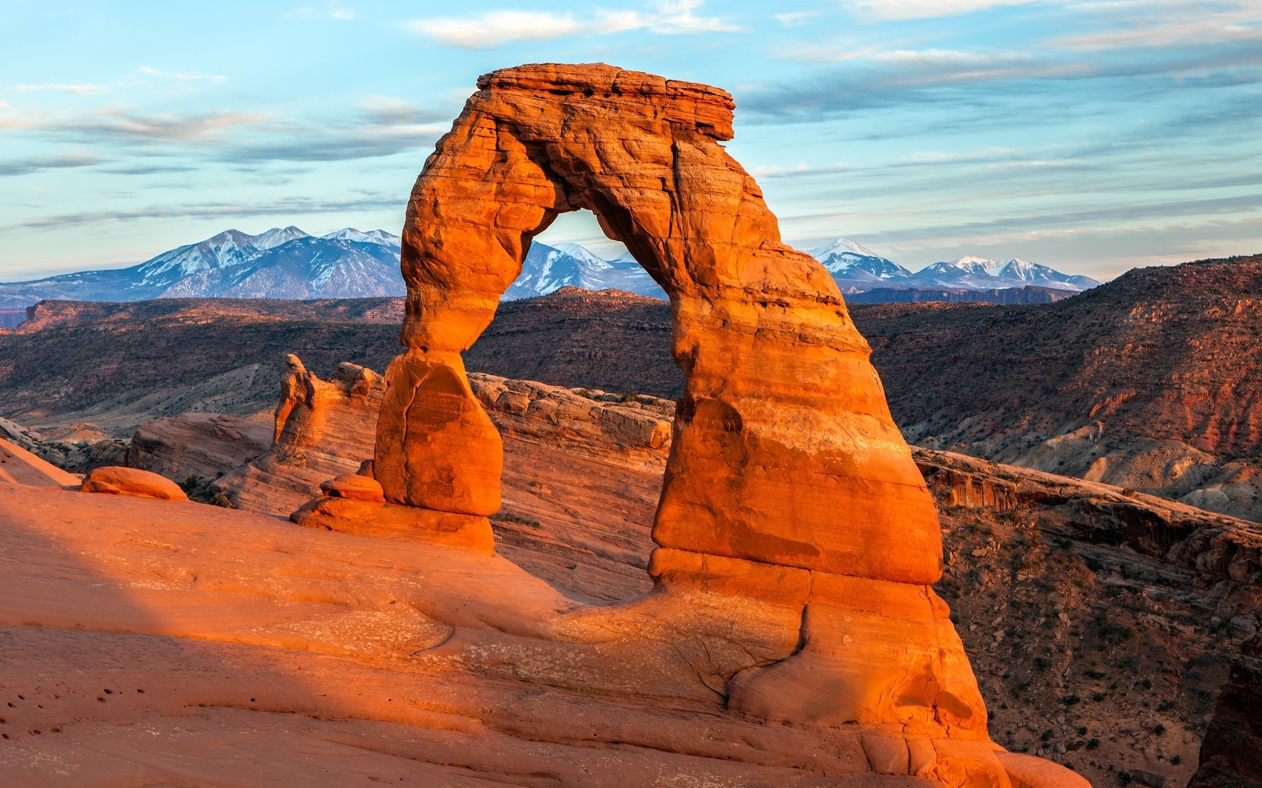 Mountains Landscapes Desert Utah National Park Arches Rock Wallpaper 2560x1600