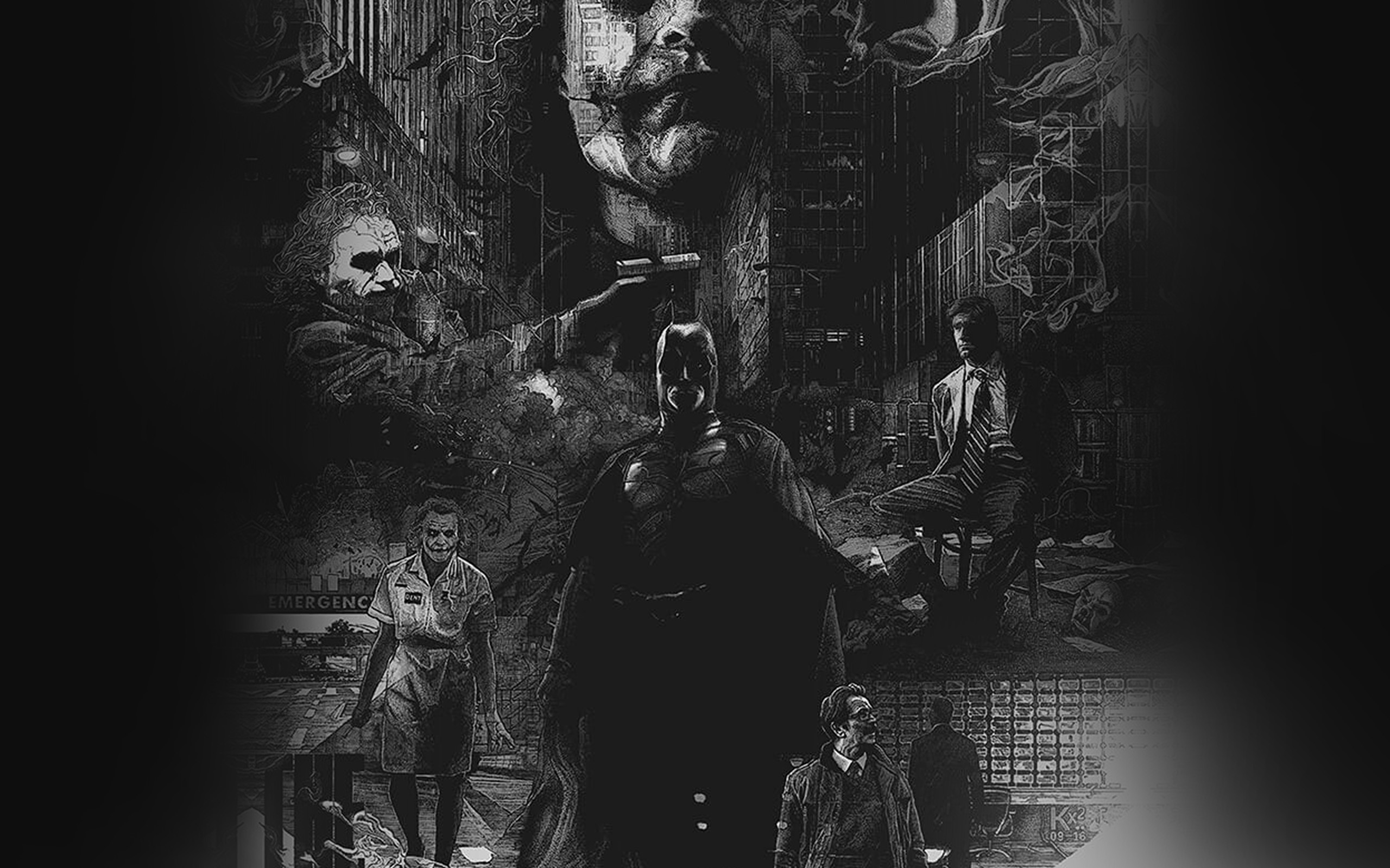 Joker Batman Poster Film Hero Illustration Art Hd Wallpaper 2560x1600