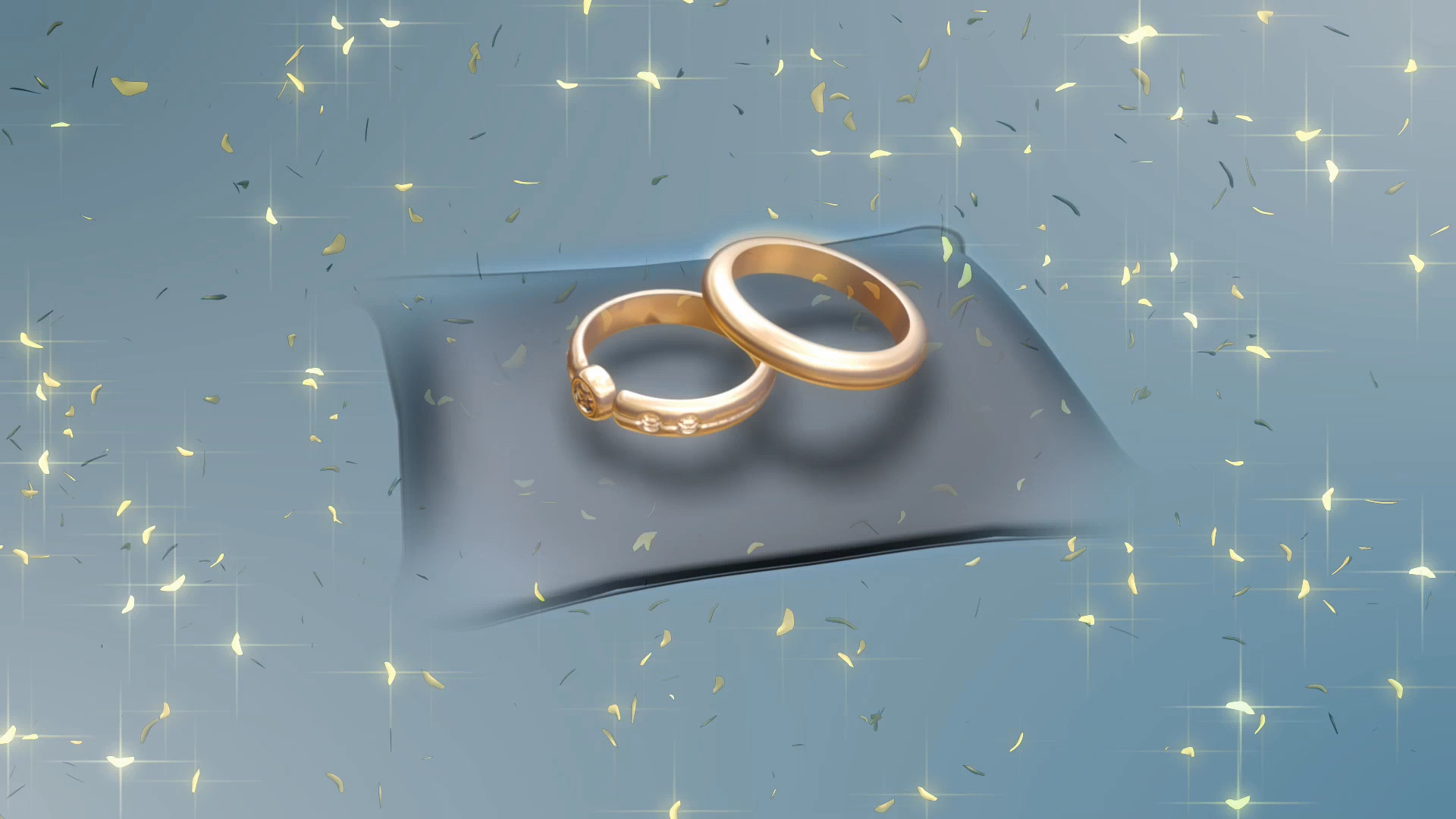 Rings And Stars For Wedding Backgrounds 1920x1080