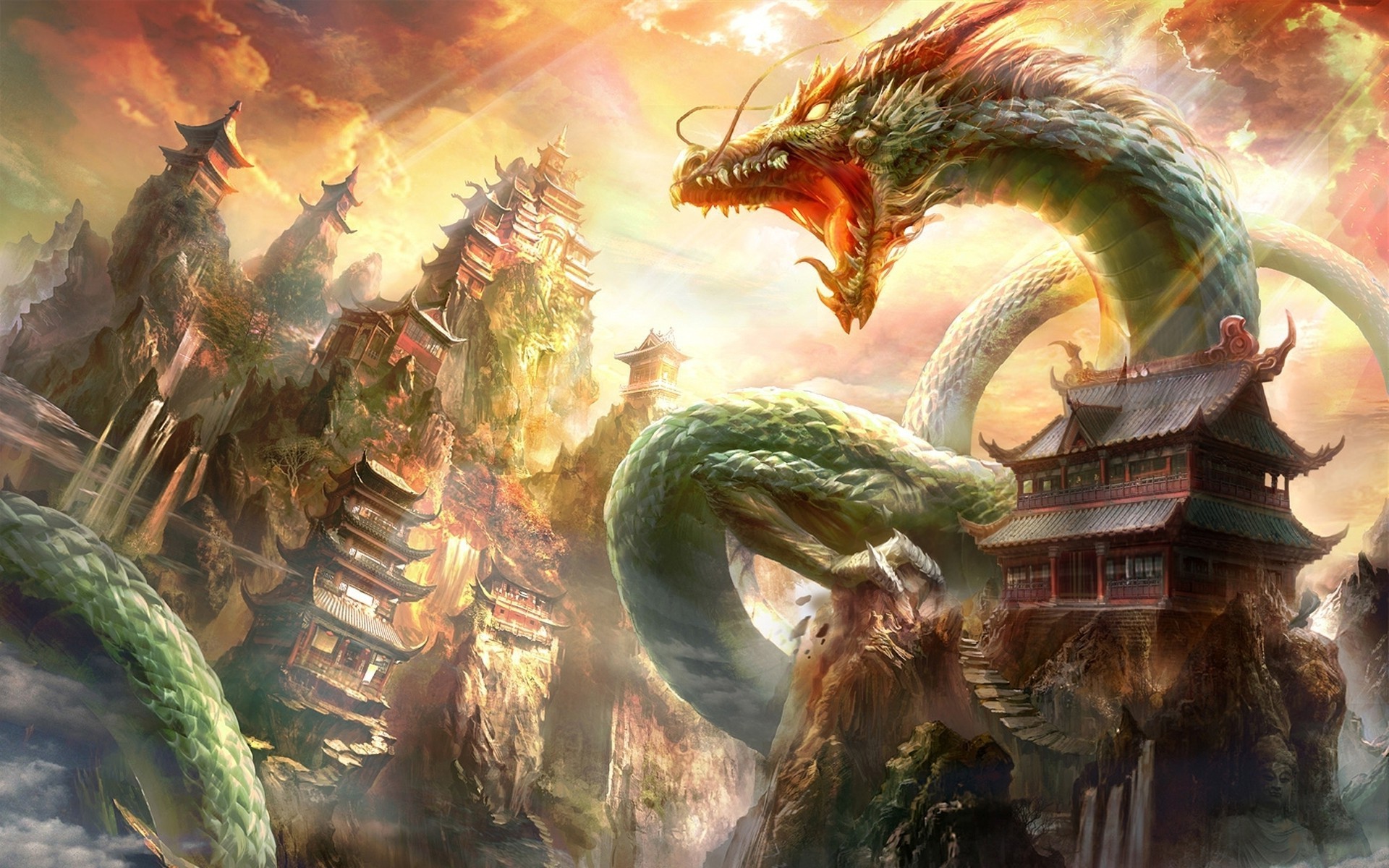Fantasy Art Dragon China Wallpapers Hd Desktop And Mobile Backgrounds 1920x1200