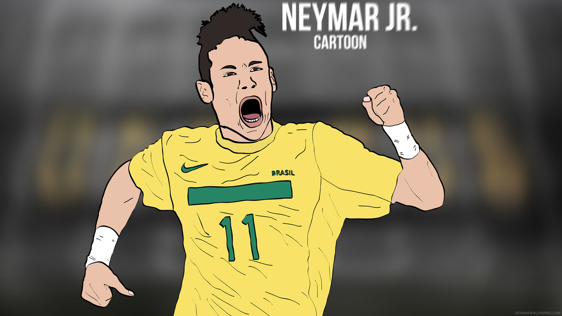 Neymar Jr Cartoon Wallpaper By Bluezest1997 1920x1080