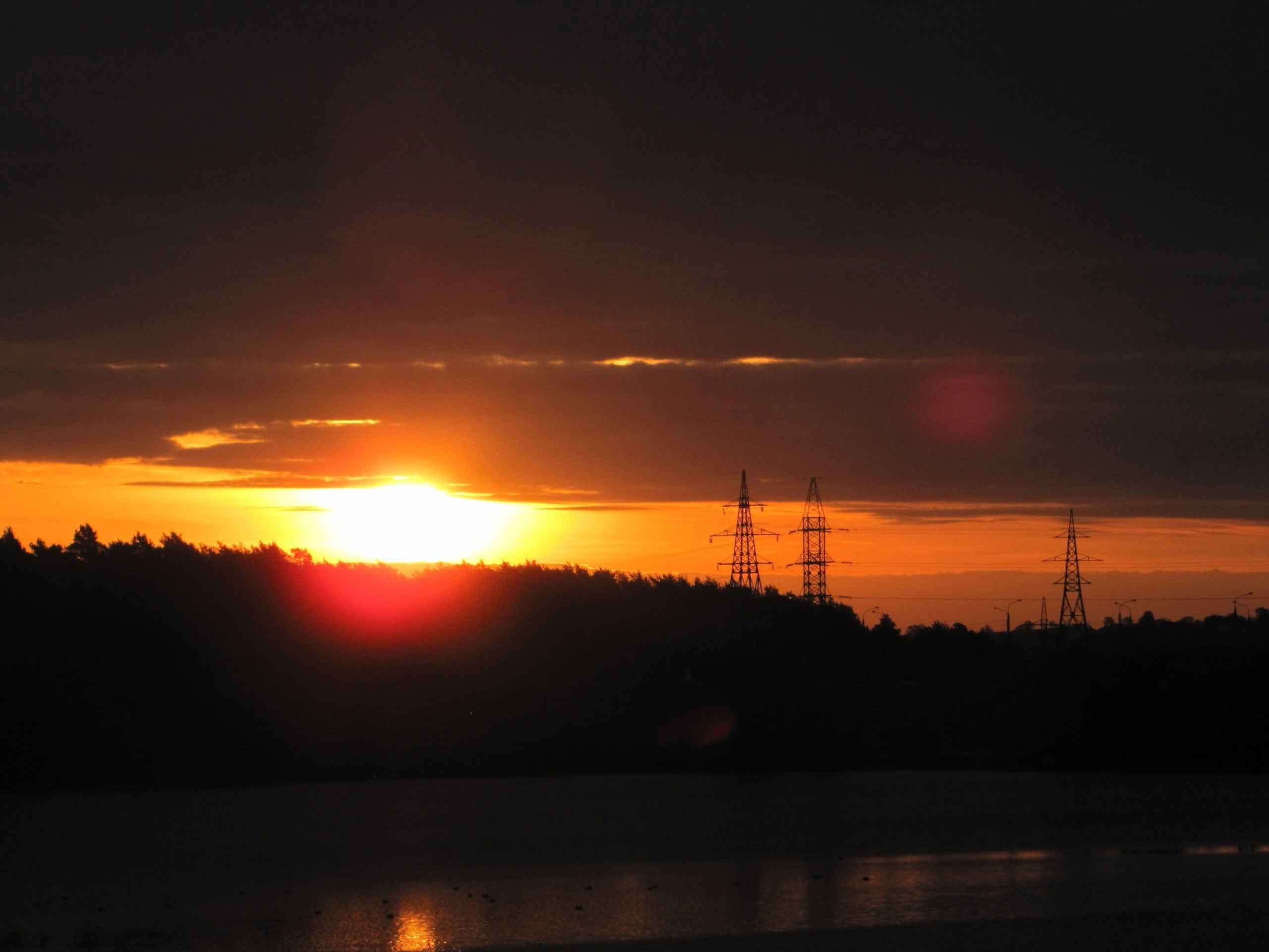 Sunrise Sunset Russia Kaluga Background Image Nature Hd 2560x1920