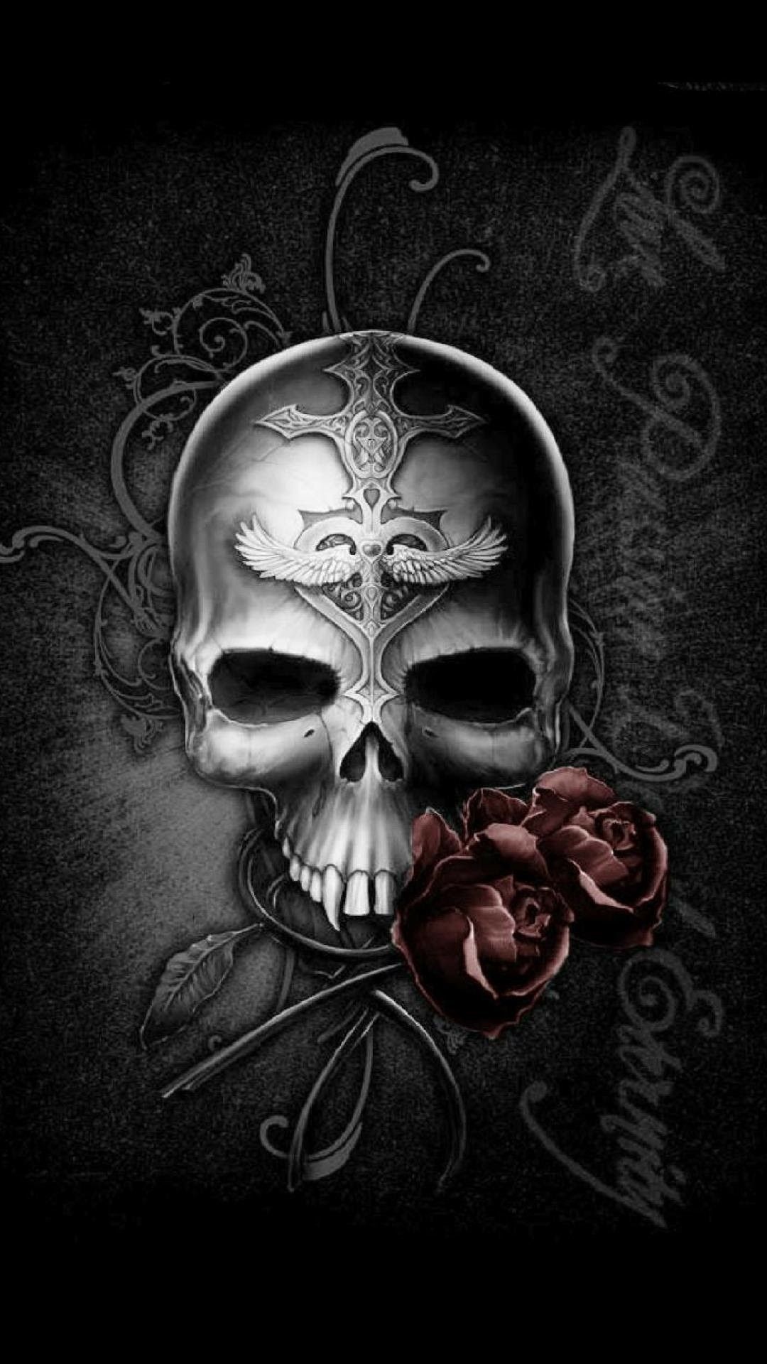 Skeleton Art Skull Mask Santa Muerte Skull And Bones Gothic Art 1080x1920