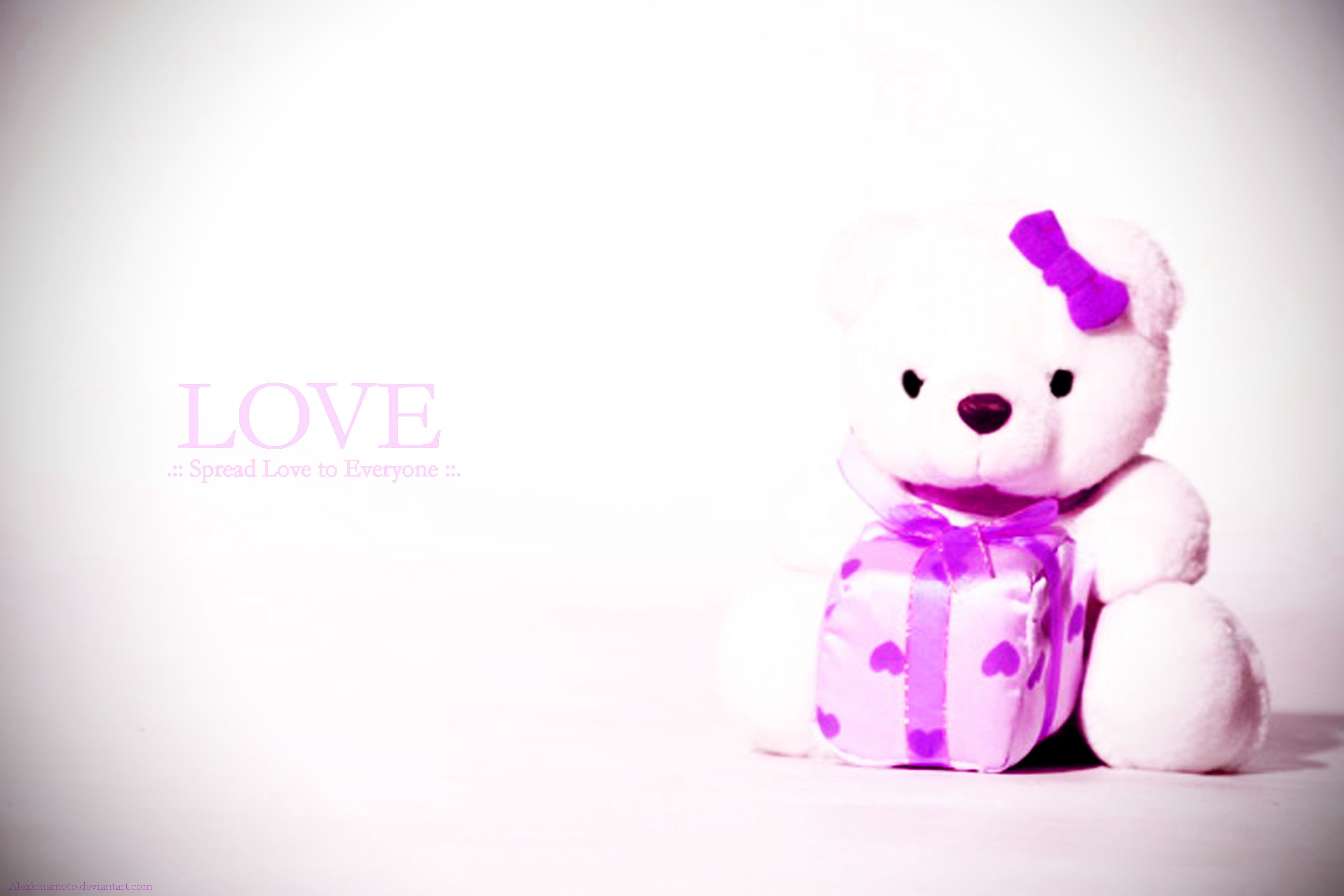 Cute Love Teddy Bear Pink 2662x1775