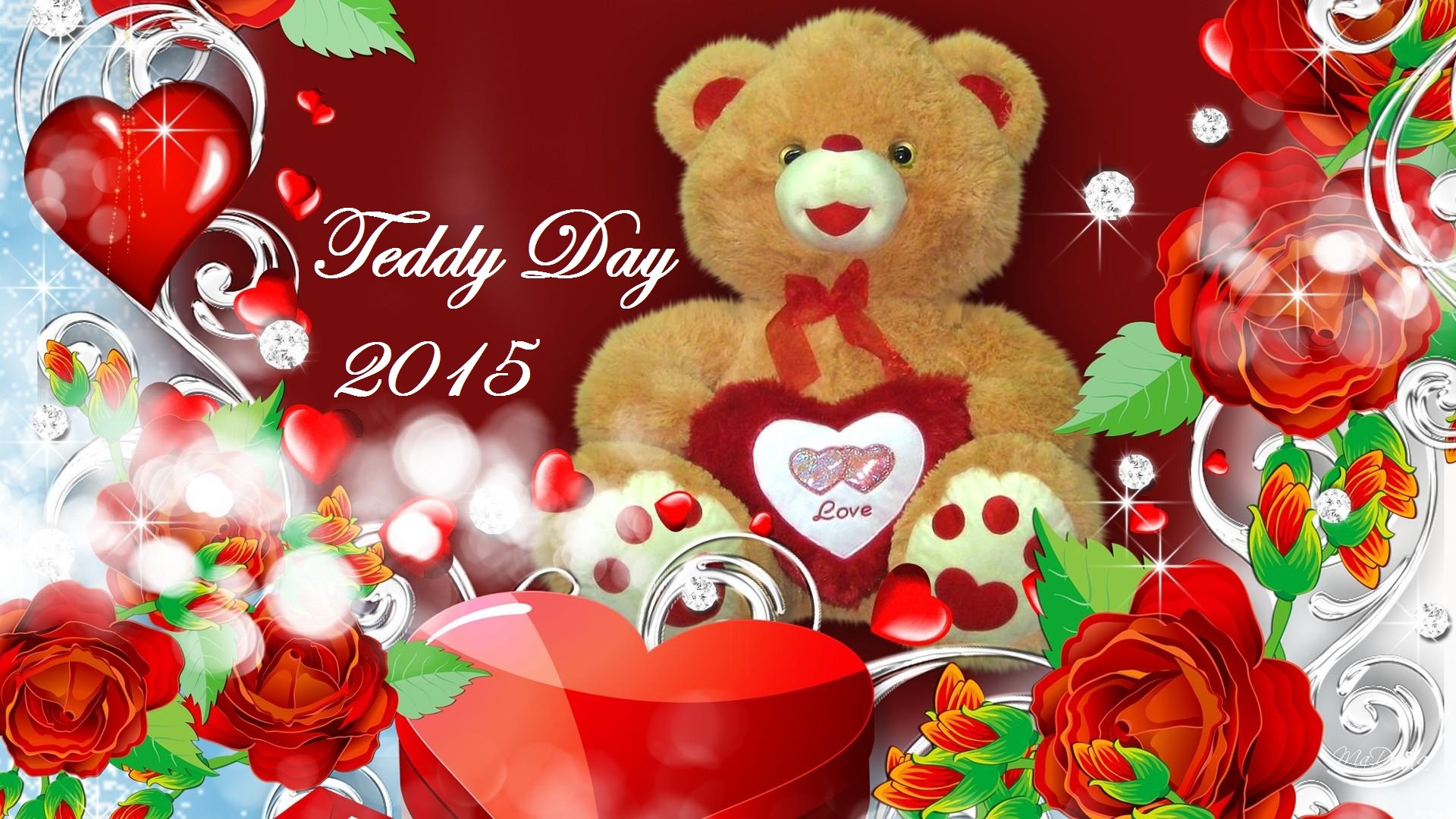 Happy Teddy Day Cute Teddy Bear Images Hd Wallpapers For Facebook Covers Whatsapp Dp 1920x1080