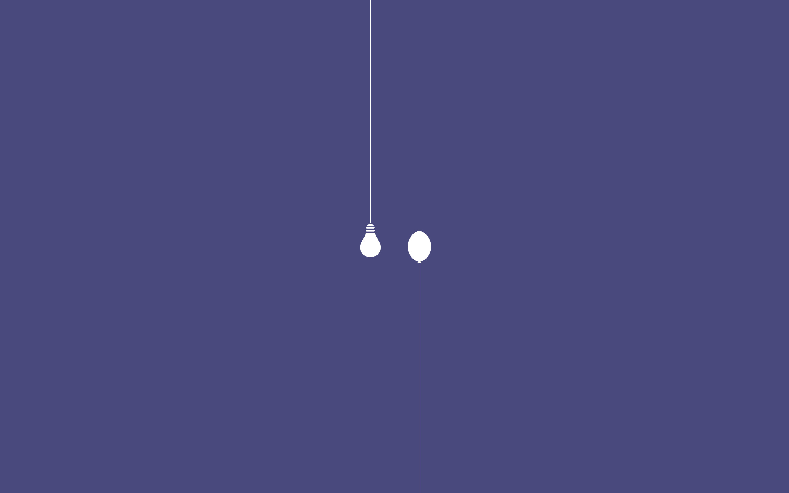 Bulb And Balloon Found On Minimal Wallpapers 2560x1600