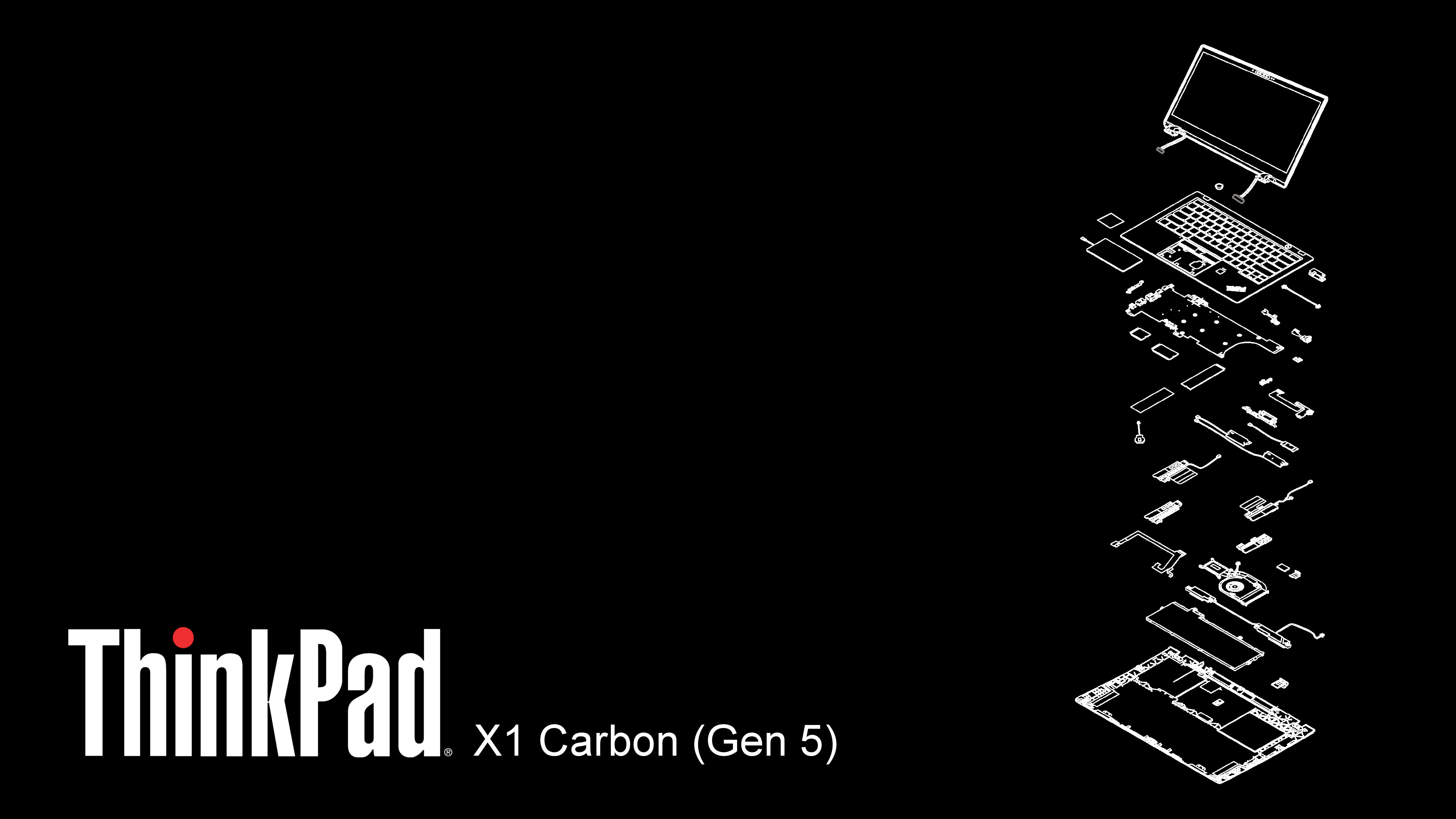 I Made An Exploded Wallpaper For The X1 Carbon Gen 5 3840x2160