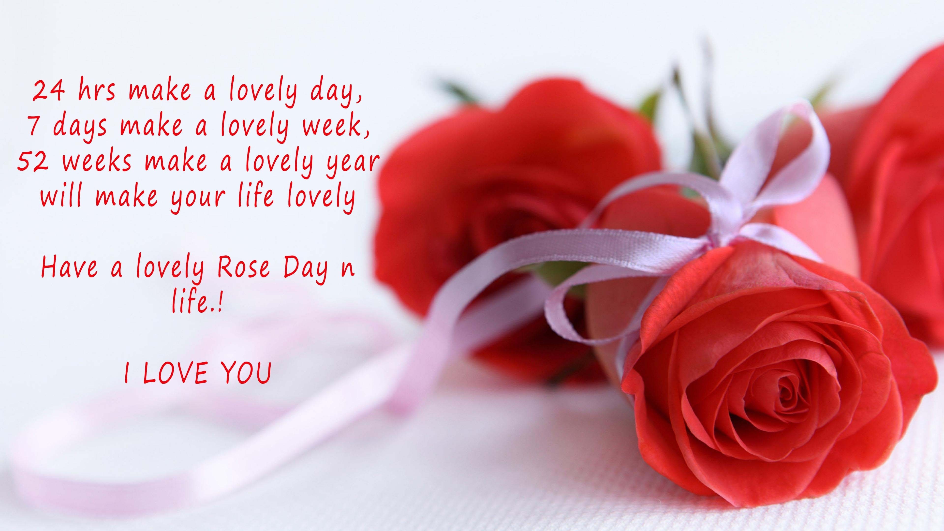 Red Rose I Love U Quotes Beautiful Yellow Suryamukhi Flower Photo Famous Hd Wallpaper 3840x2160