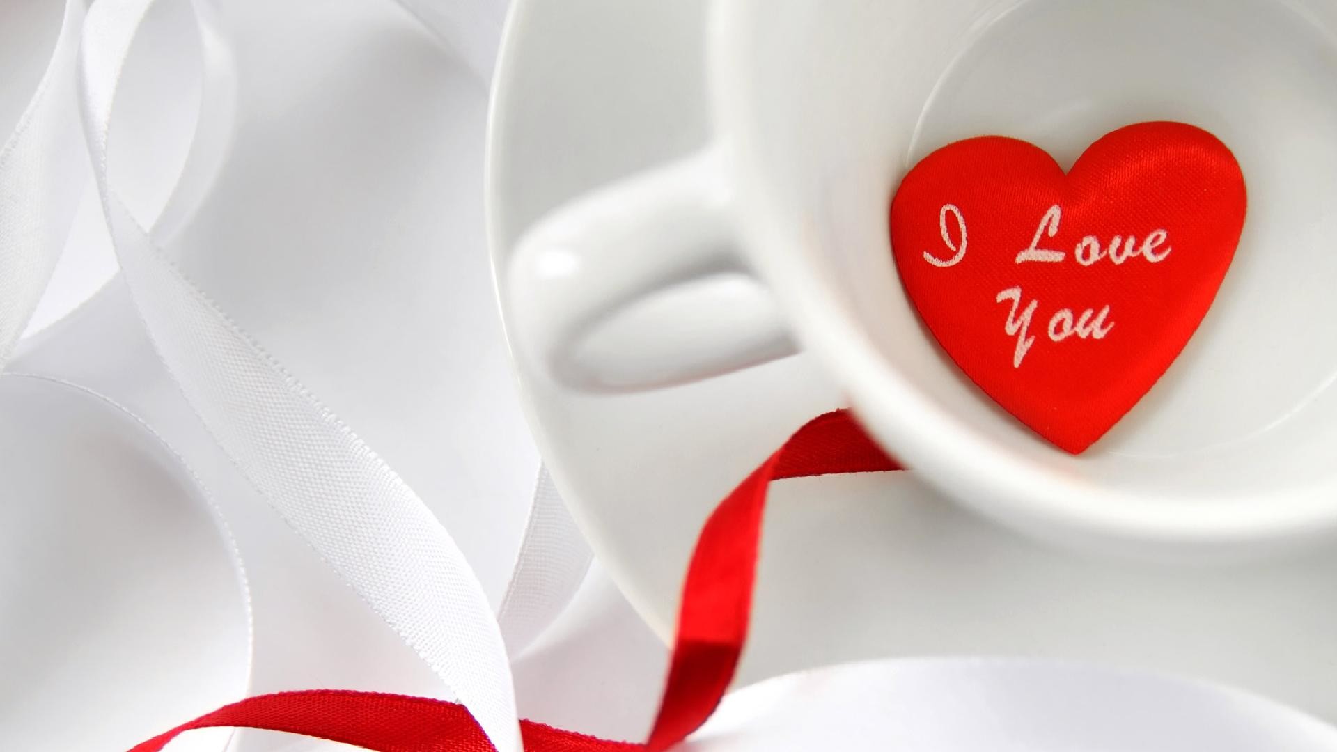I Love You Red Heart In A White Mug 1920x1080