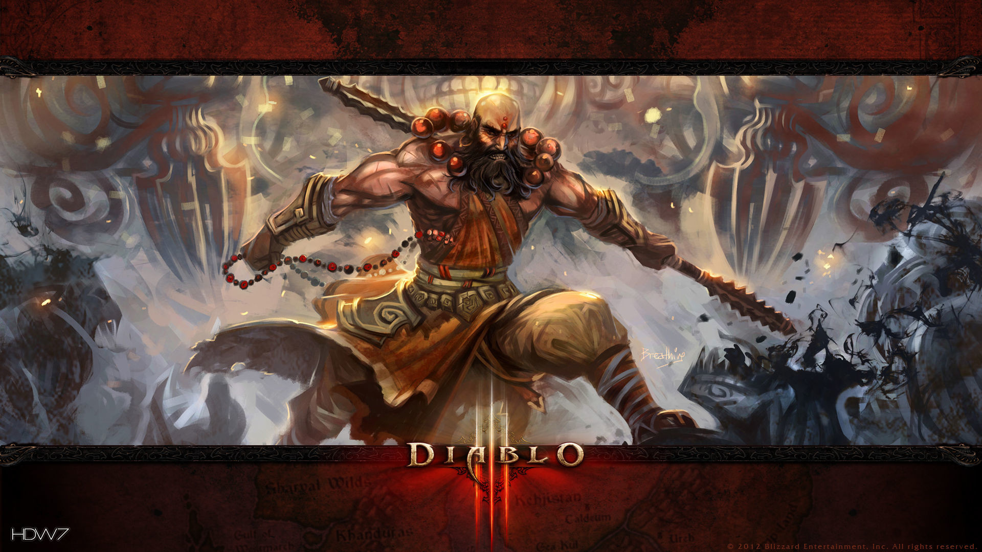 Diablo 3 Holy Monk Widescreen Hd Wallpaper 1920x1080