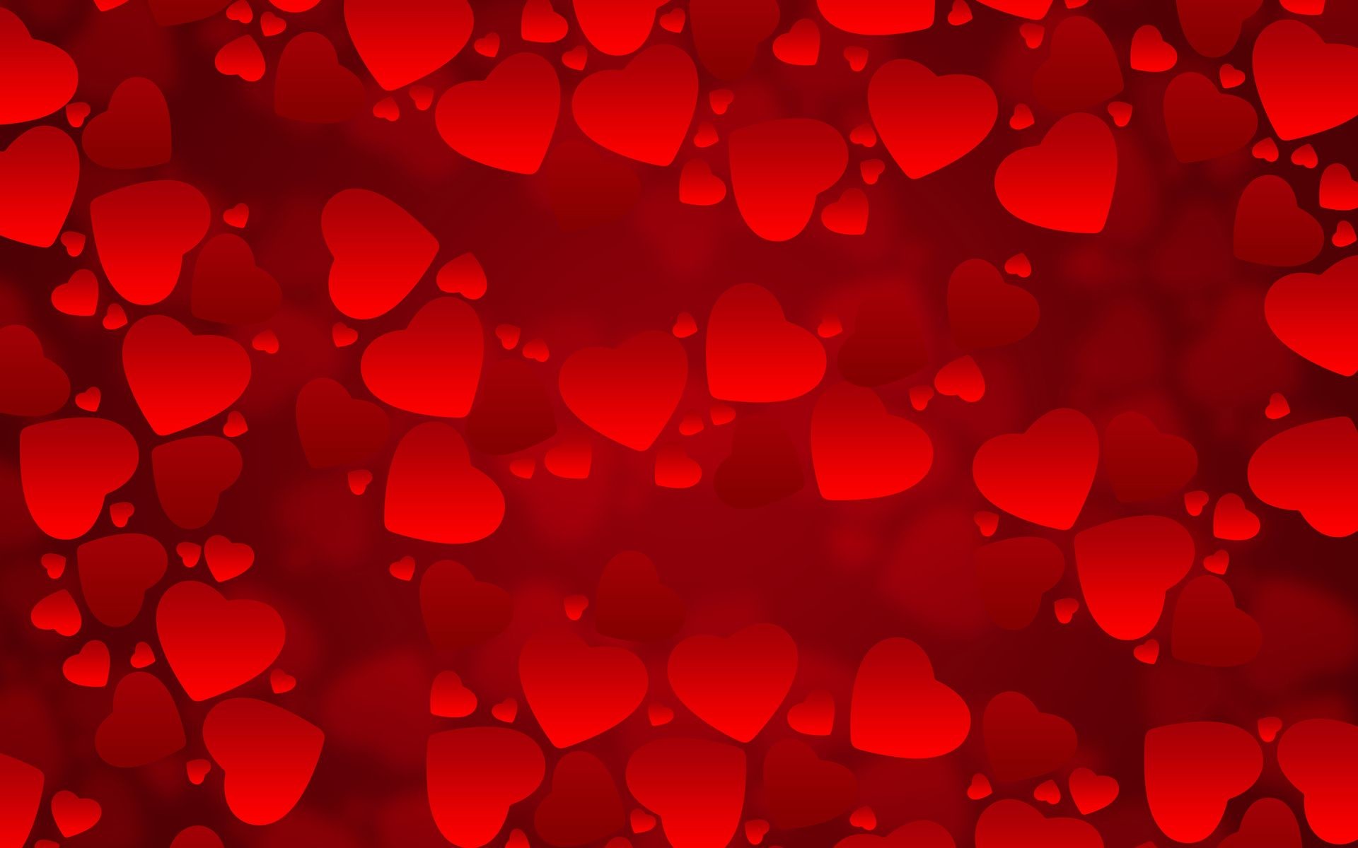 Beautiful Red Hearts Image 1920x1200