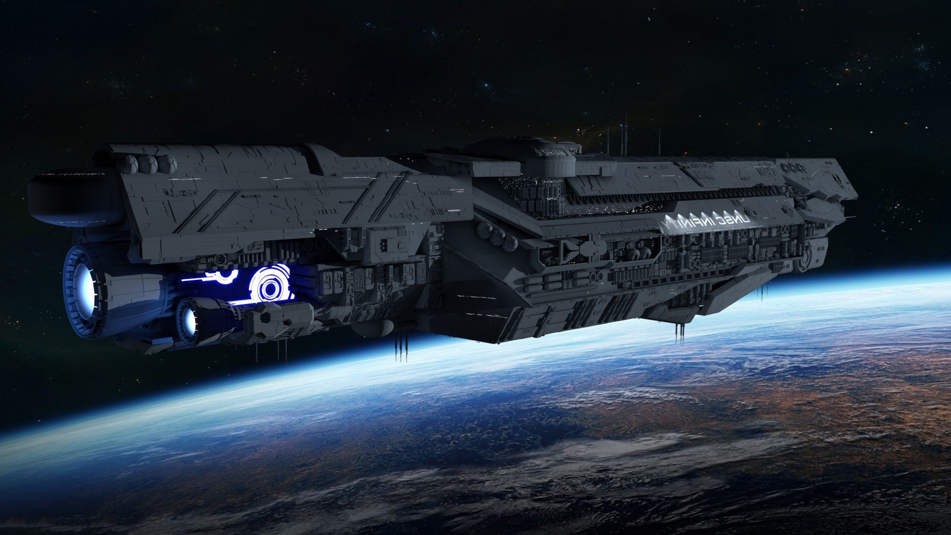 Cg Render Space Planet Spaceship Unsc Infinity Wallpapers Hd Desktop And Mobile Backgrounds 1920x1080