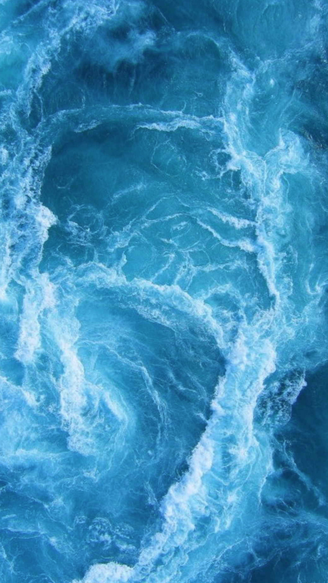 Swirling Blue Ocean Waves Iphone 6 Wallpaper 1080x1920