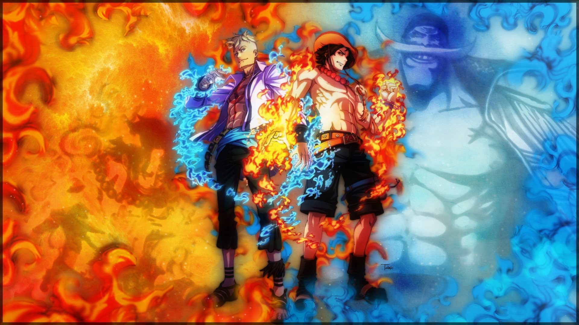 Luffy One Piece Portgas D Ace Hd Wallpaper Hintergrund Id 606292 1920x1080