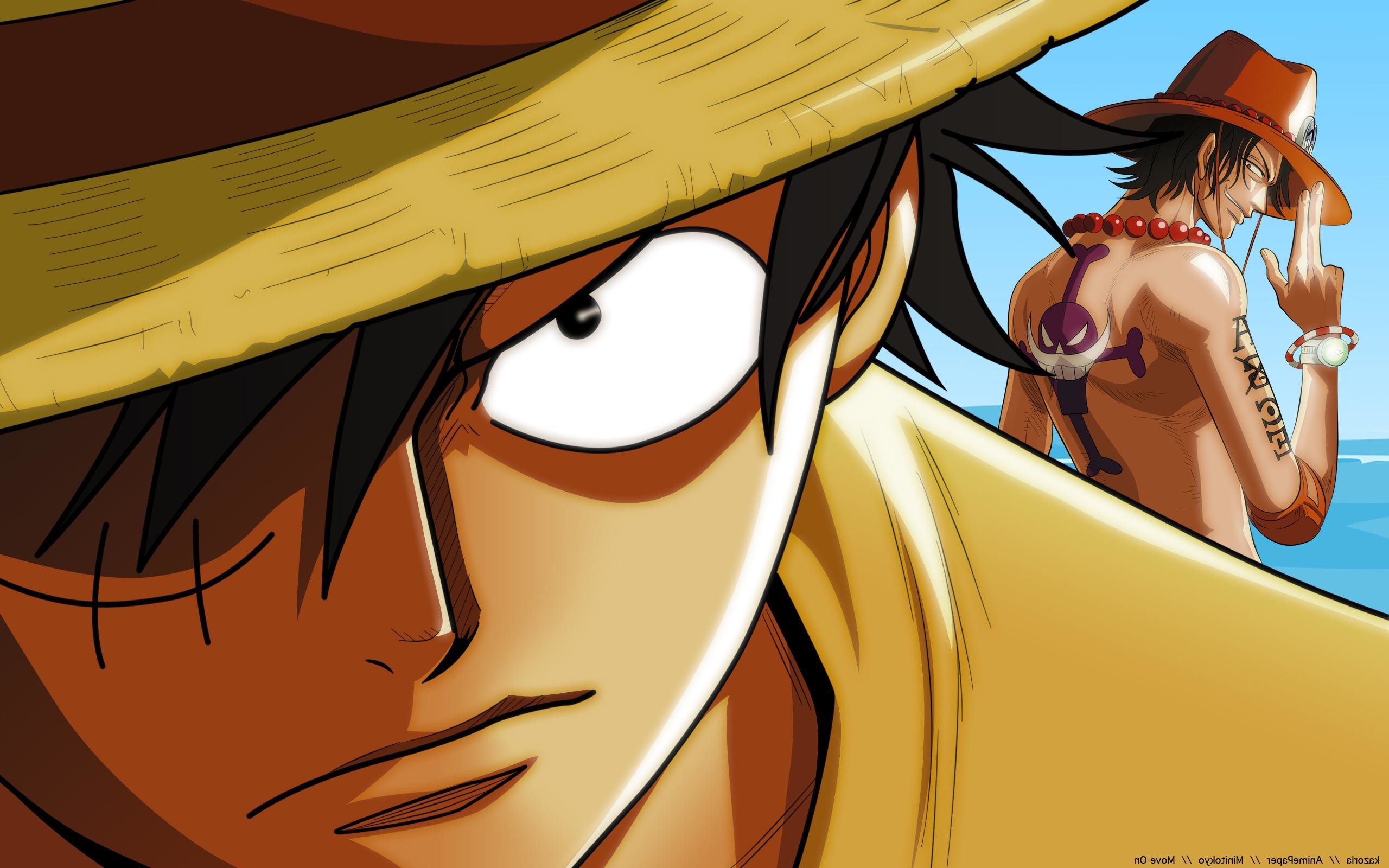 One Piece Monkey D Luffy Portgas D Ace Wallpapers Hd Desktop And Mobile Backgrounds 2560x1600