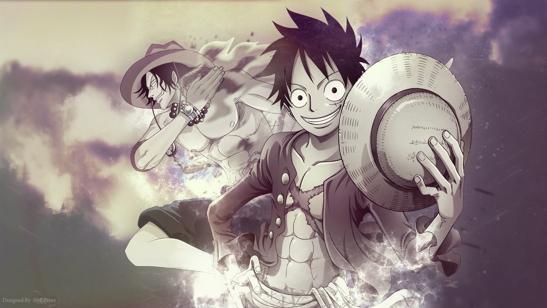 Luffy Thepirateking 34 8 Luffy And Ace By Styf17 1920x1080