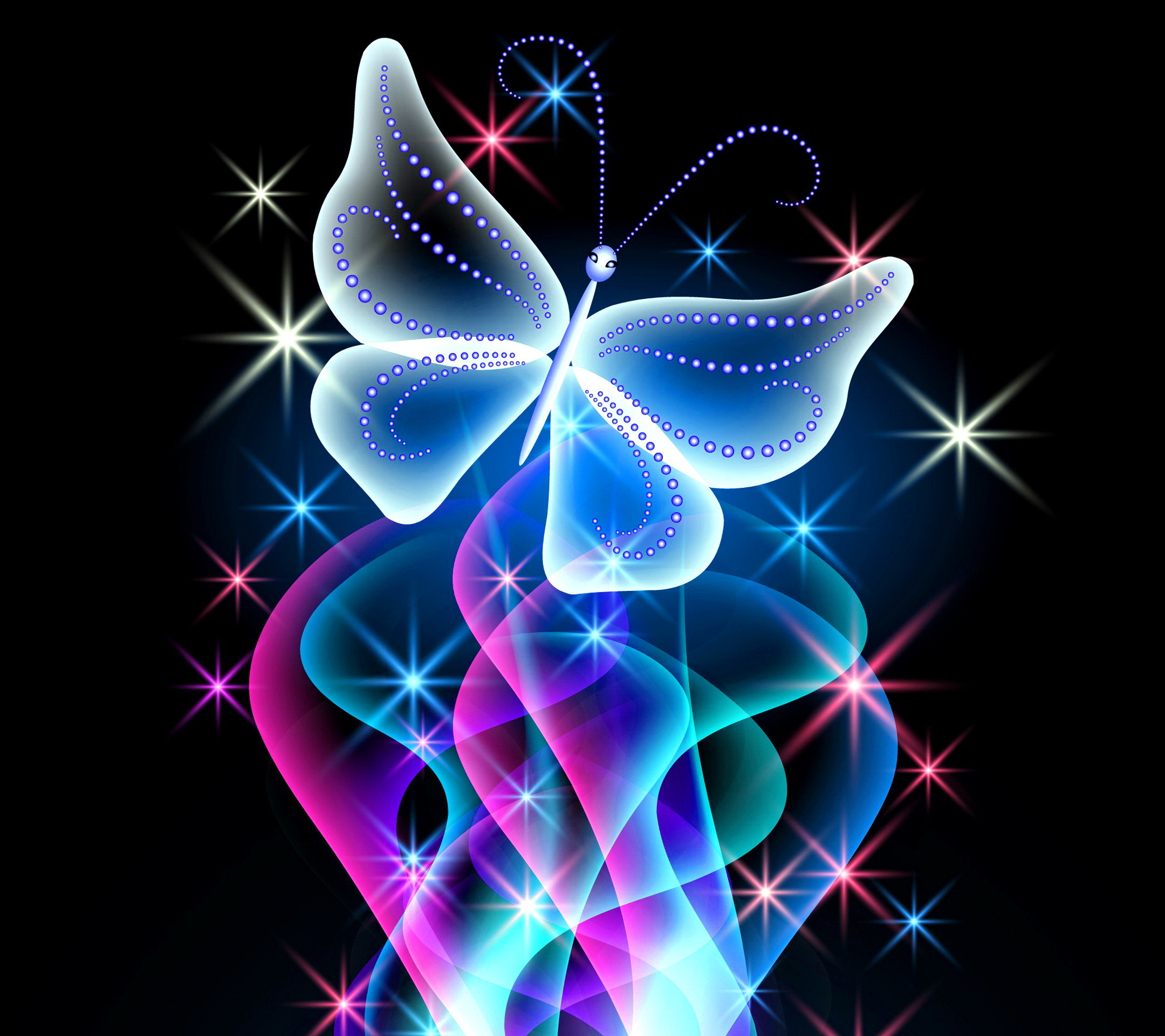 Animal Wallpapers Neon Butterfly Desktop Background Wallpapers Hd Free 497368 2160x1920