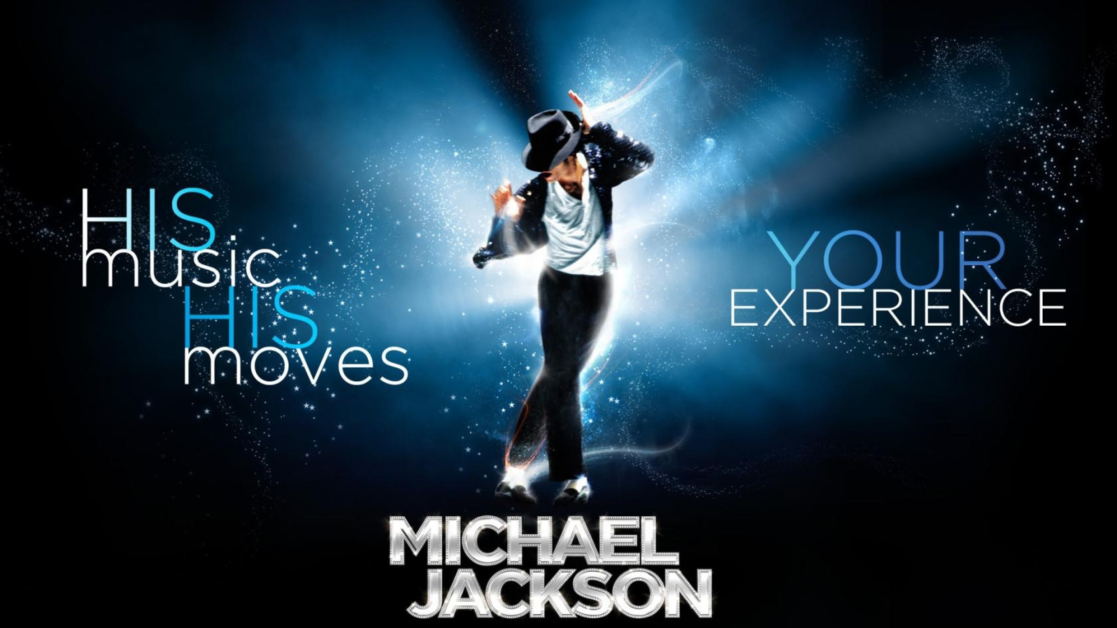 Preview Wallpaper Michael Jackson Dance Suit Slogan Light 3840x2160 3840x2160
