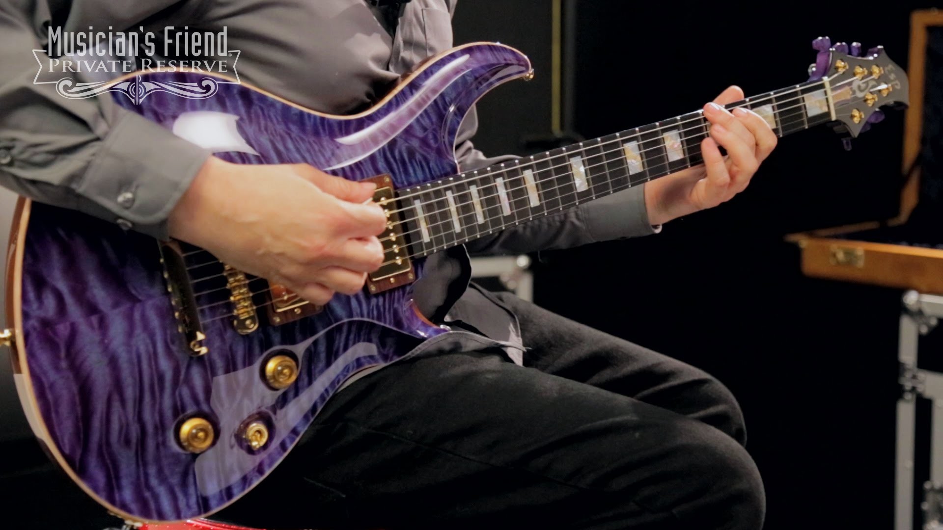 Esp Custom Mystique Electric Guitar Indigo Purple Quilt 1920x1080