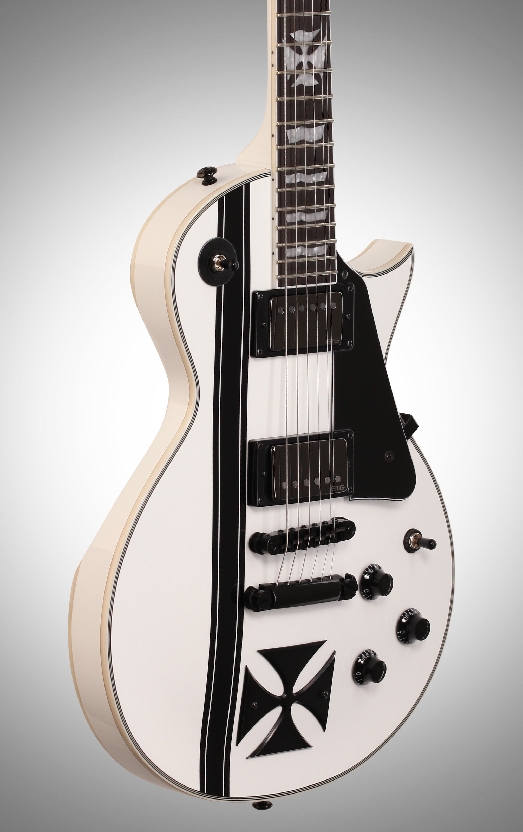 Esp Ltd James Hetfield Iron Cross Electric Guitar Snow White Full Left Front 2012x3200
