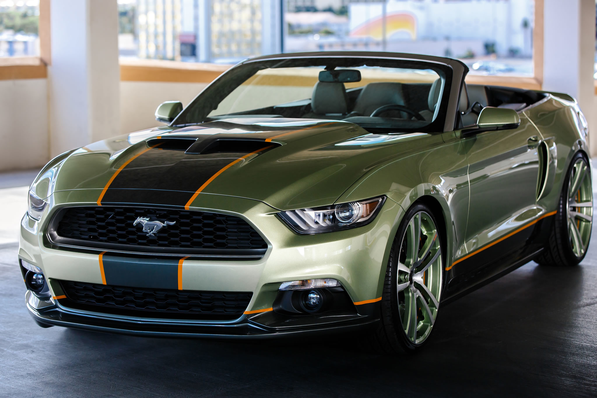 Customized Ford Mustangs At 2014 Sema Front Photo Chip 2048x1365