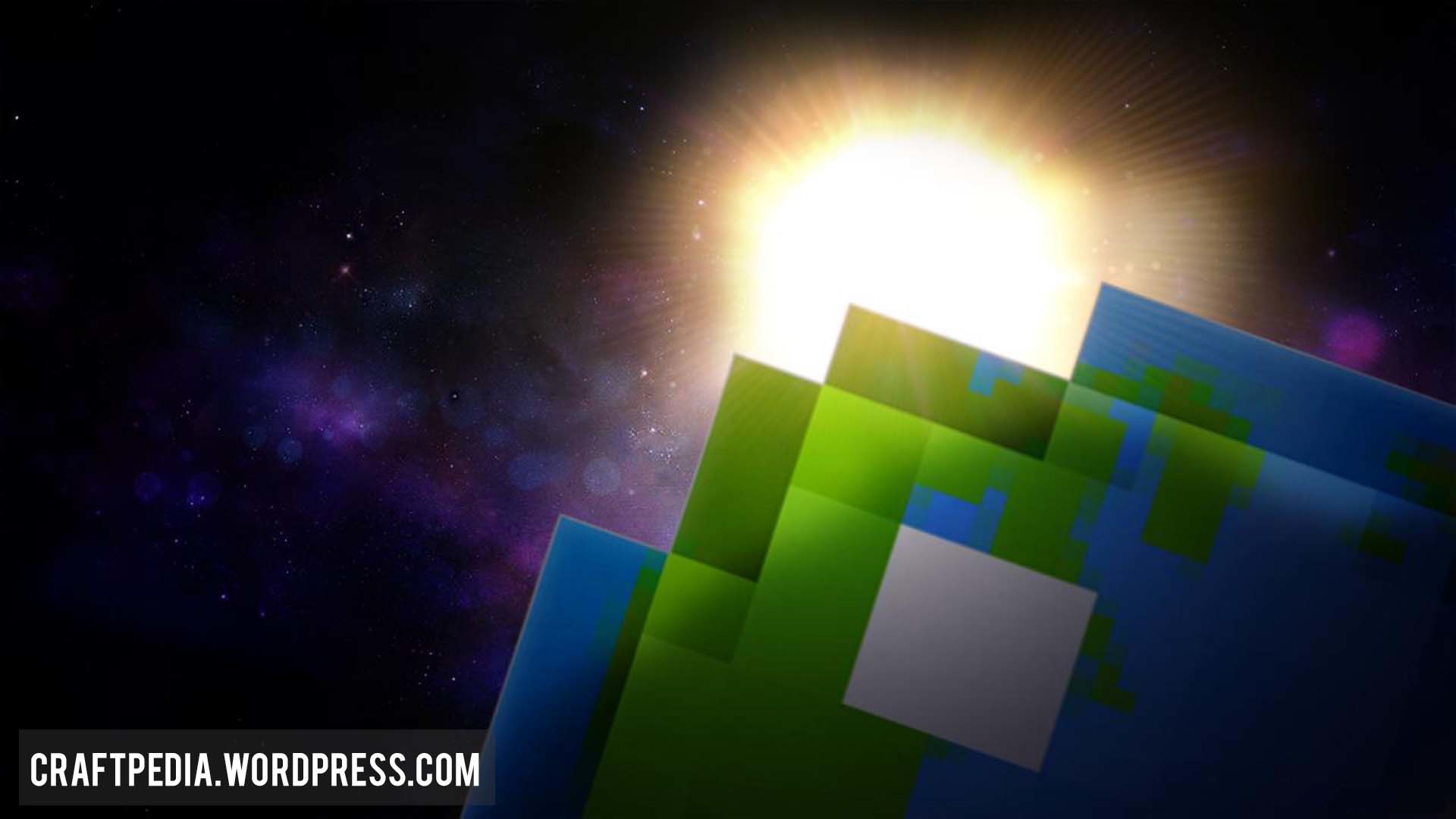 Planet Minecraft Universe Desktop Wallpaper Space Sunshine Earth 1920x1080