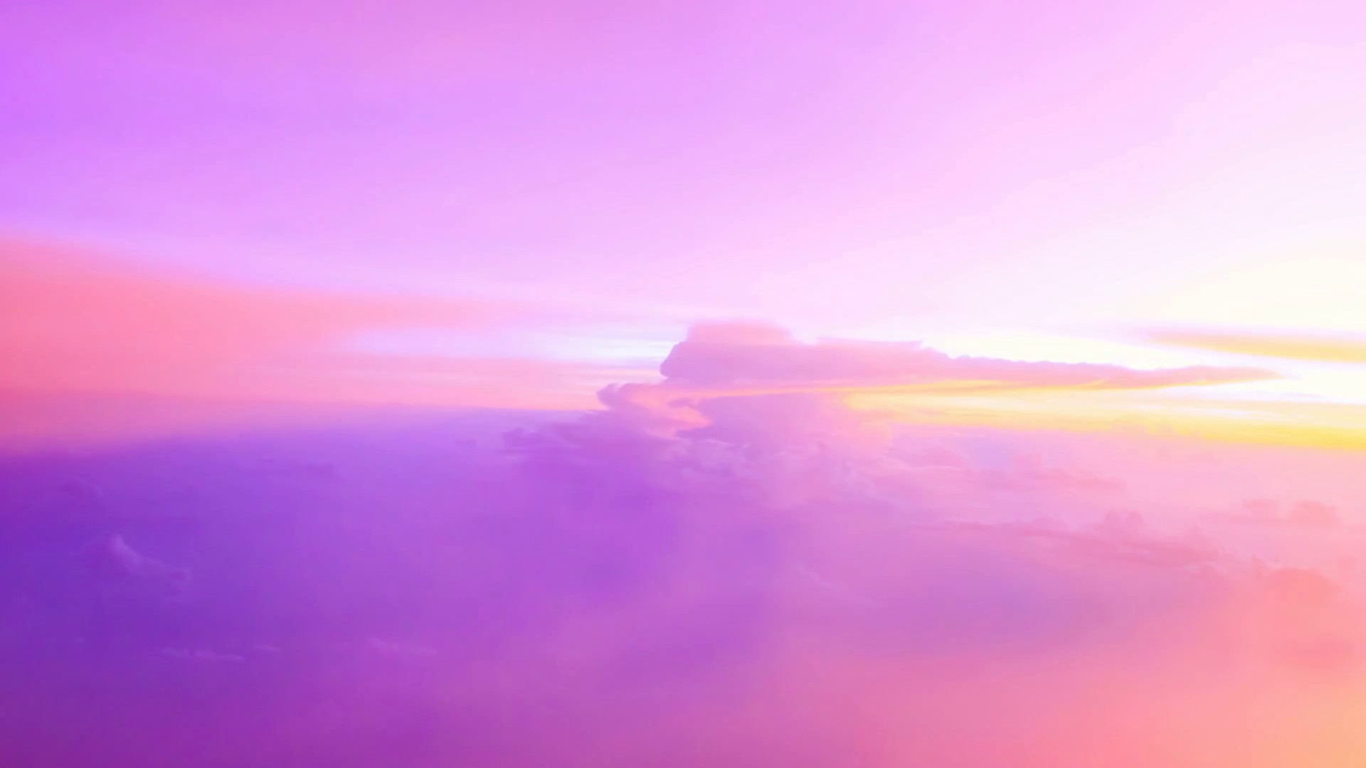 Sunny Sky Pink Sunset Background Beautiful Cloudscape View Over Clouds Freedom Concept 1920x1080