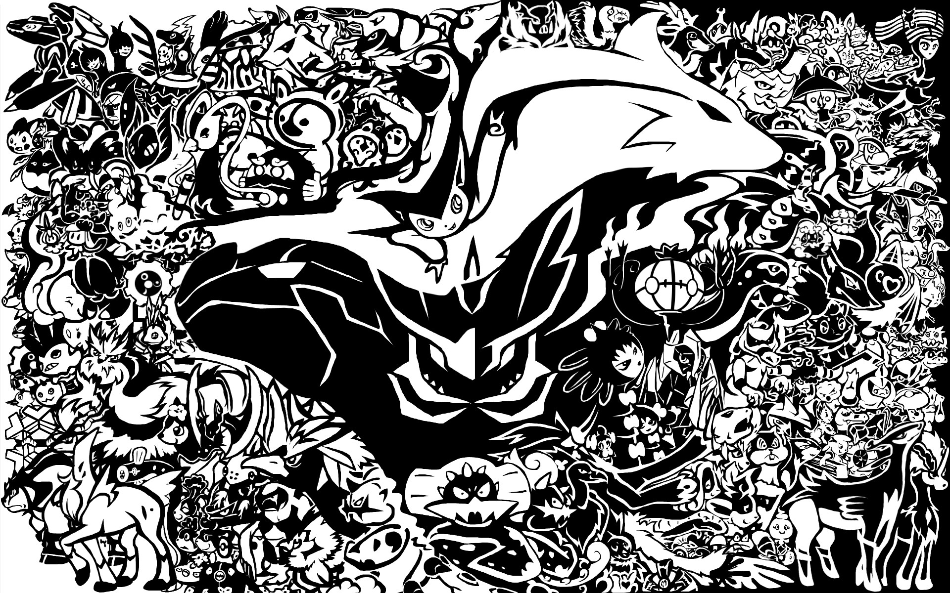 Pokemon Black And White Background 1920x1200