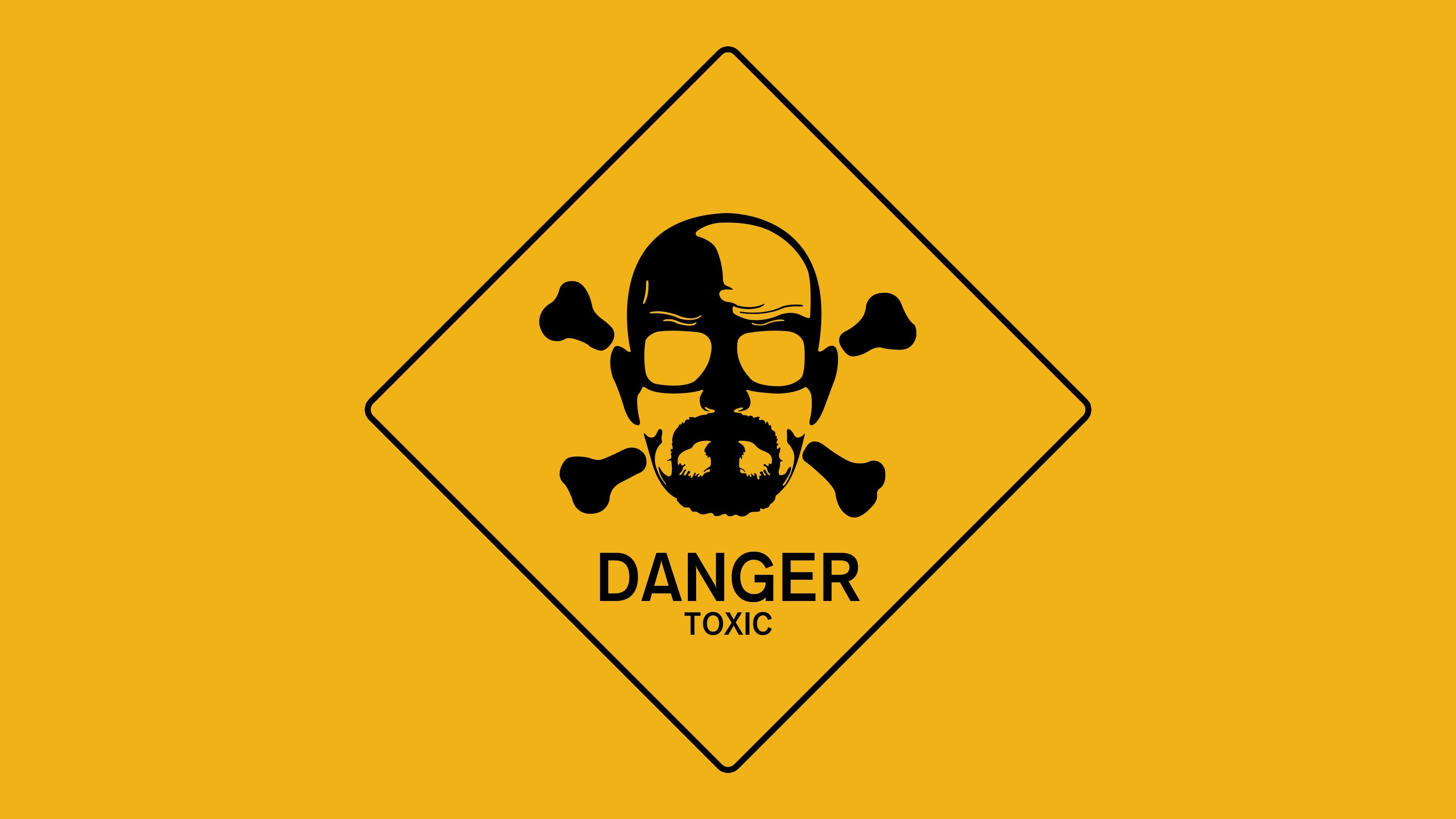Breaking Bad Walt Danger Toxic Sign 3840x2160