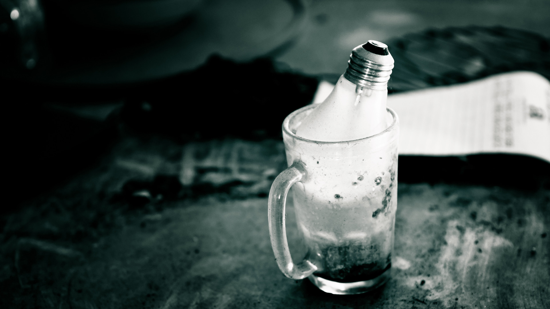 Bulb Idea In Cup Wallpaper From Dark Wallpapers 1920x1080