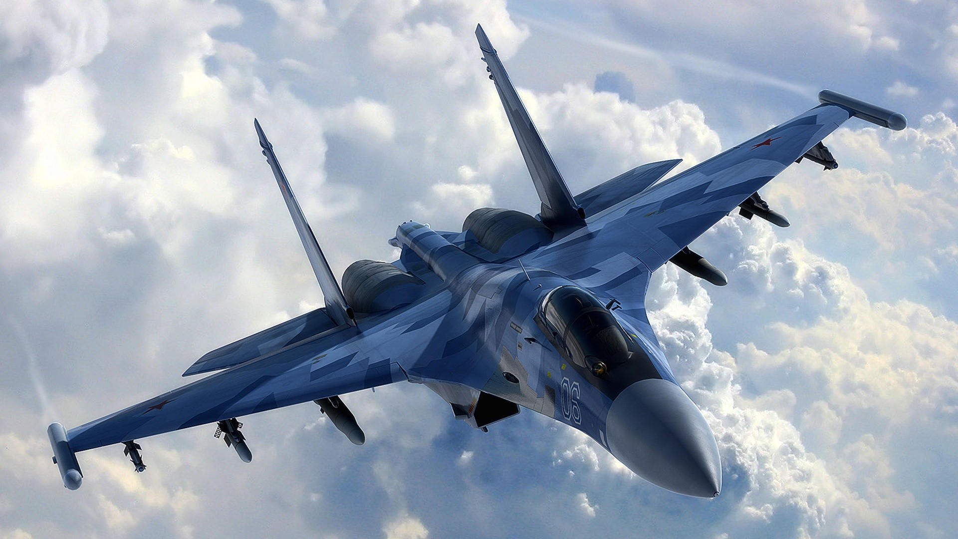 Aircraft Air Superiority Fighter Fighters Jet Military Sukhoi Su 35 1920x1080