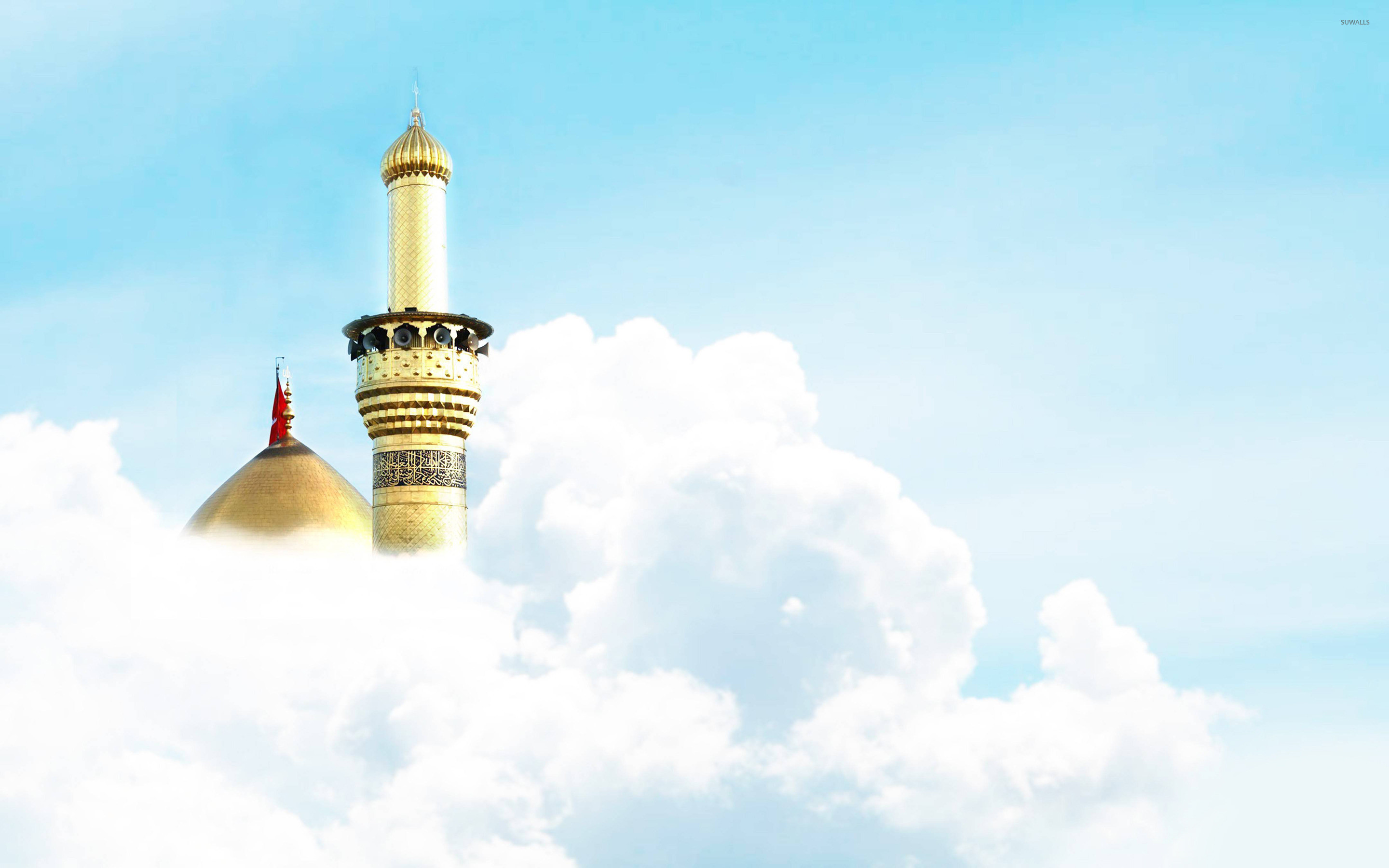 Mosque Towers In The Clouds Wallpaper 2880x1800