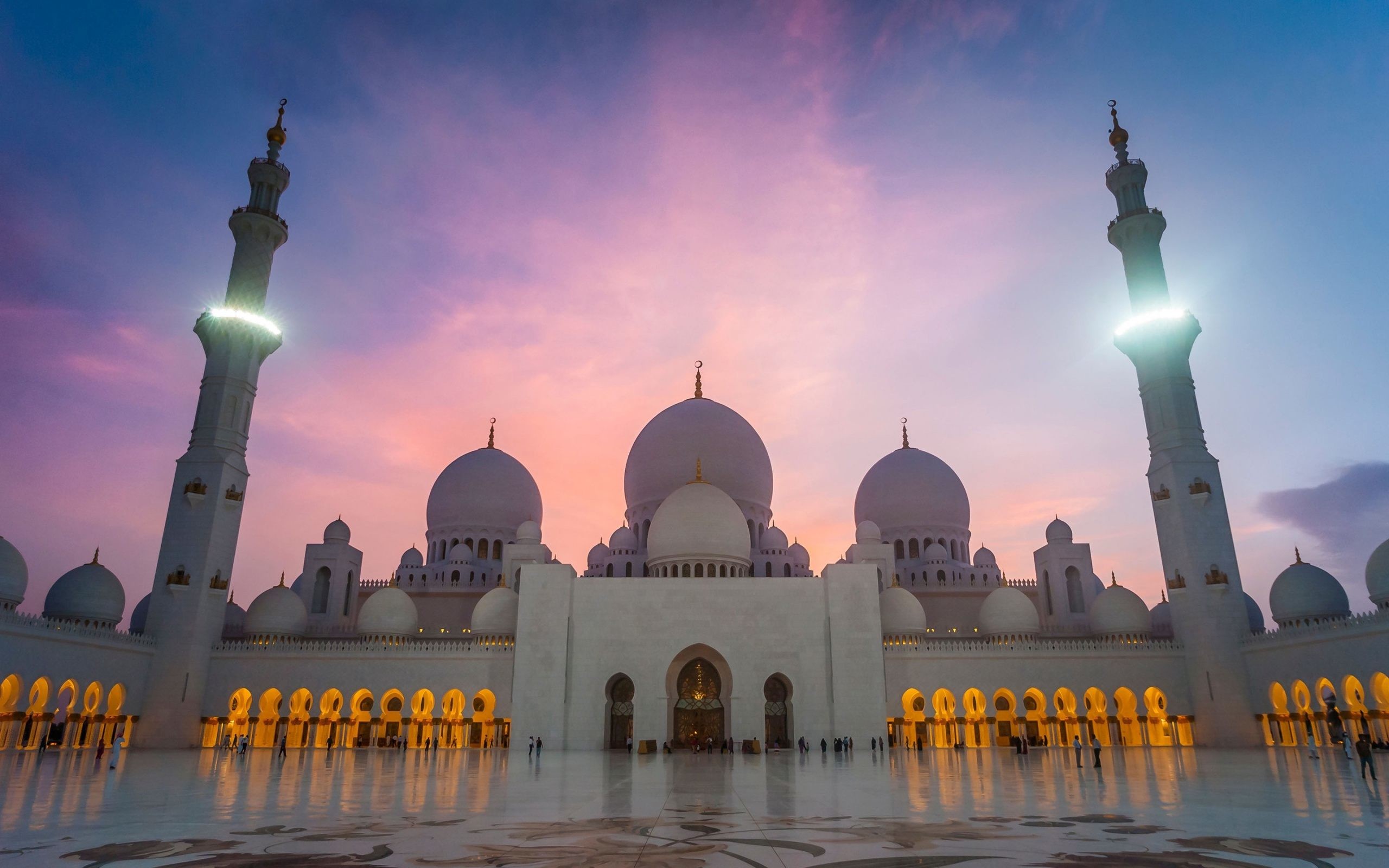 Full Hd Sheikh Zayed Grand Mosque Abu Dhabi Desktop Wallpaper 2560x1600