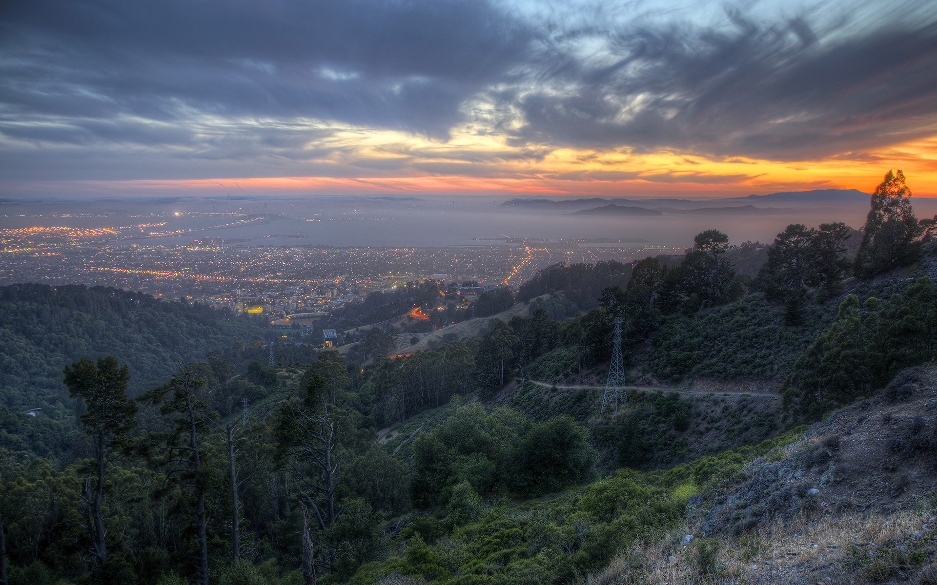 Hdr Bay Area Berkeley San Francisco Sunset Landscape California Hd Wallpaper Thumb 1920x1200