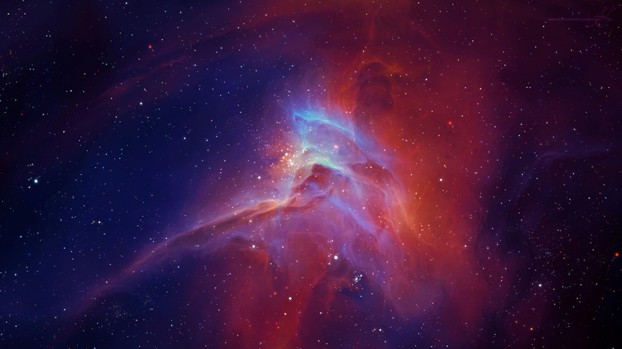 Preview Wallpaper Star Nebula Glow 2048x1152 2048x1152