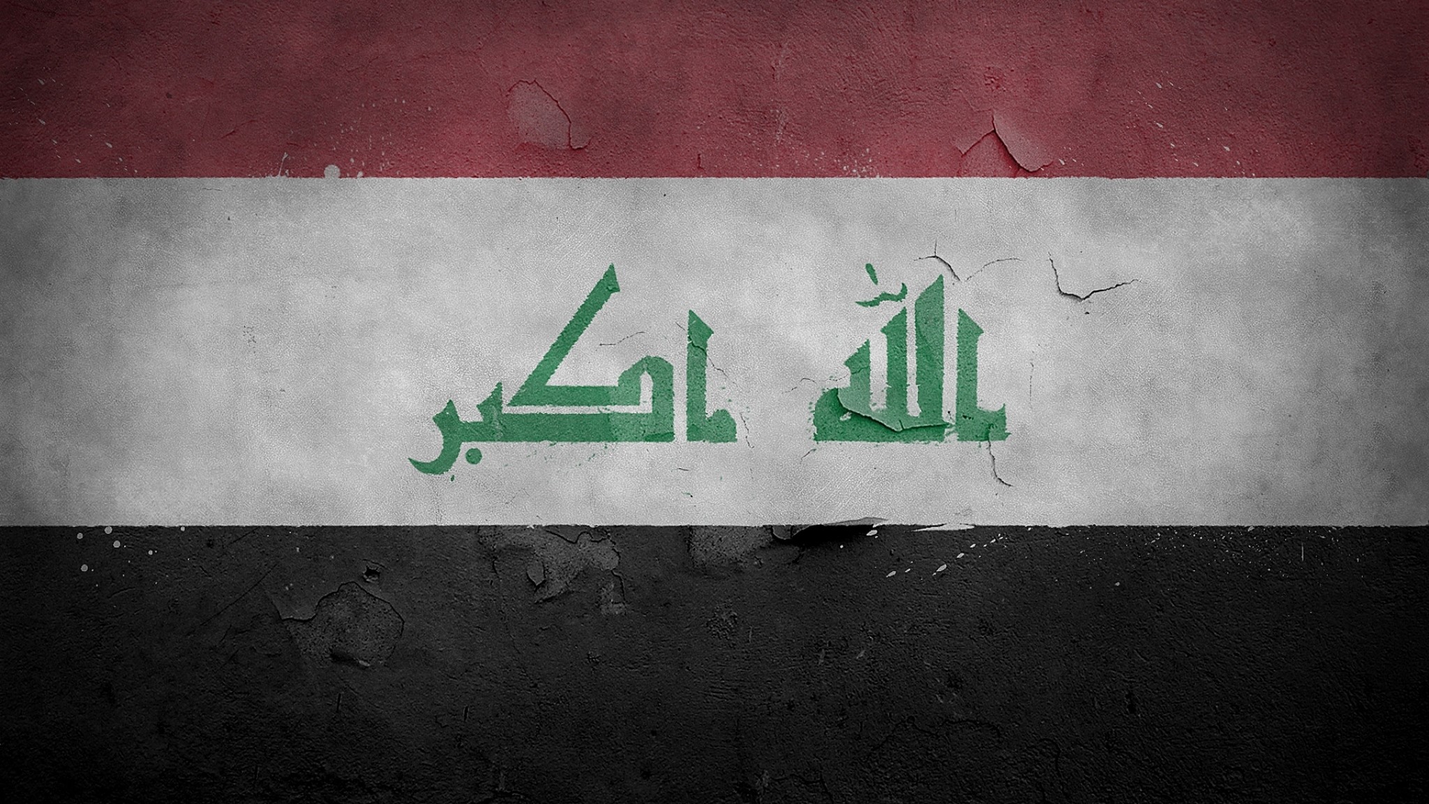 Preview Wallpaper Flag Iraq Texture Background Symbols Surface 2048x1152 2048x1152