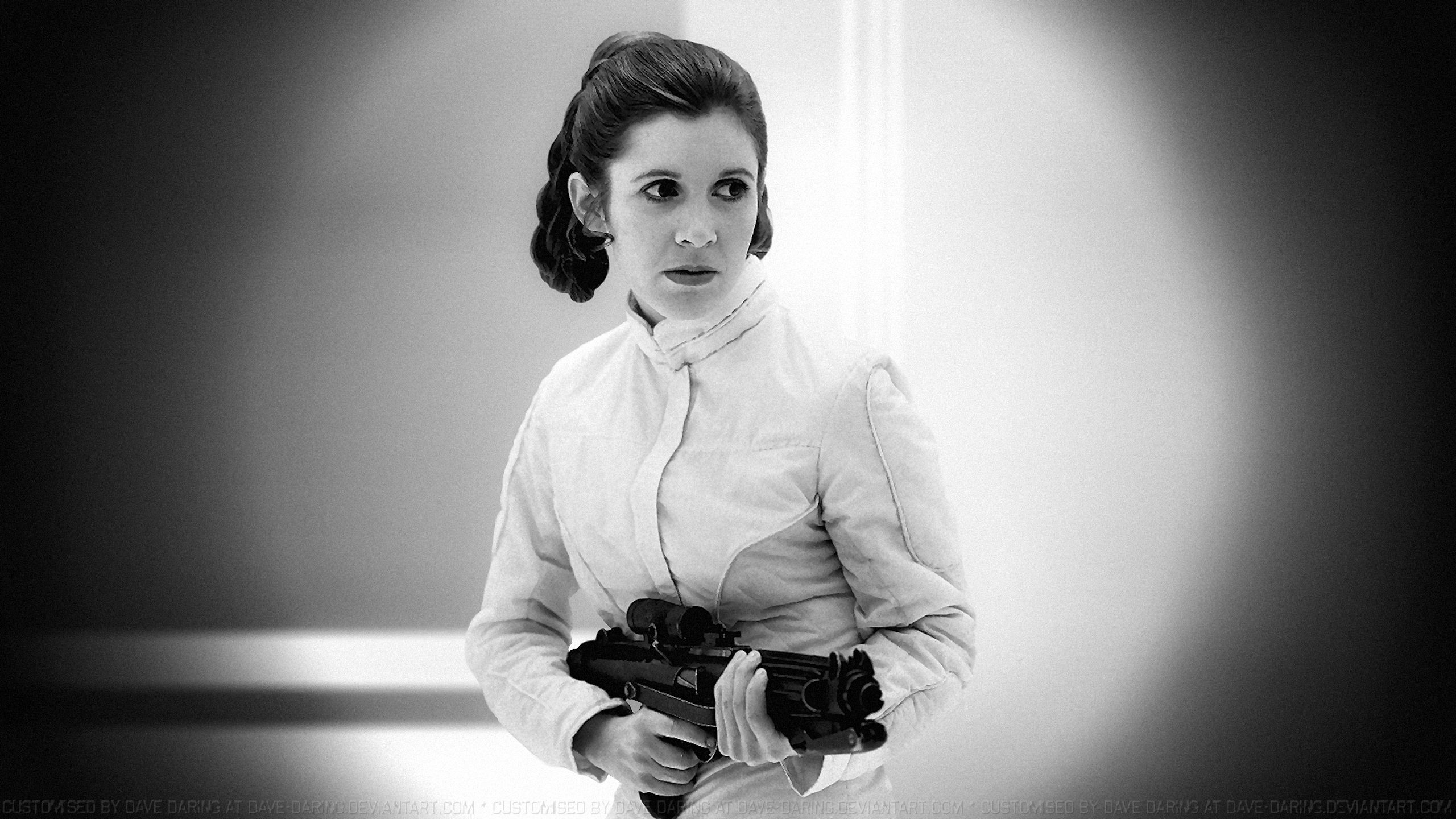 Carrie Fisher Princess Leia Xliv By Dave Daring Deviantart Com On Deviantart 2560x1440