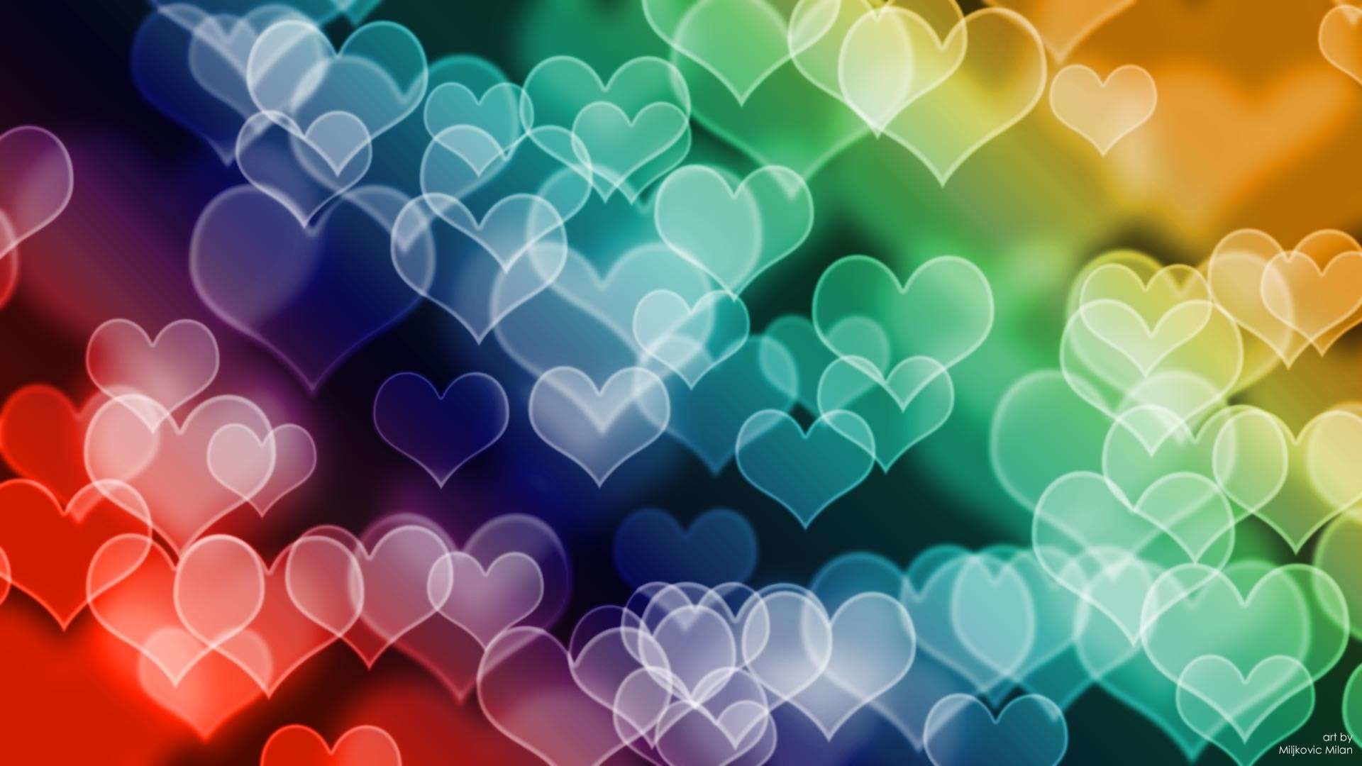 Glowing Hearts Wallpapers Hd Wallpapers Early 1920x1080