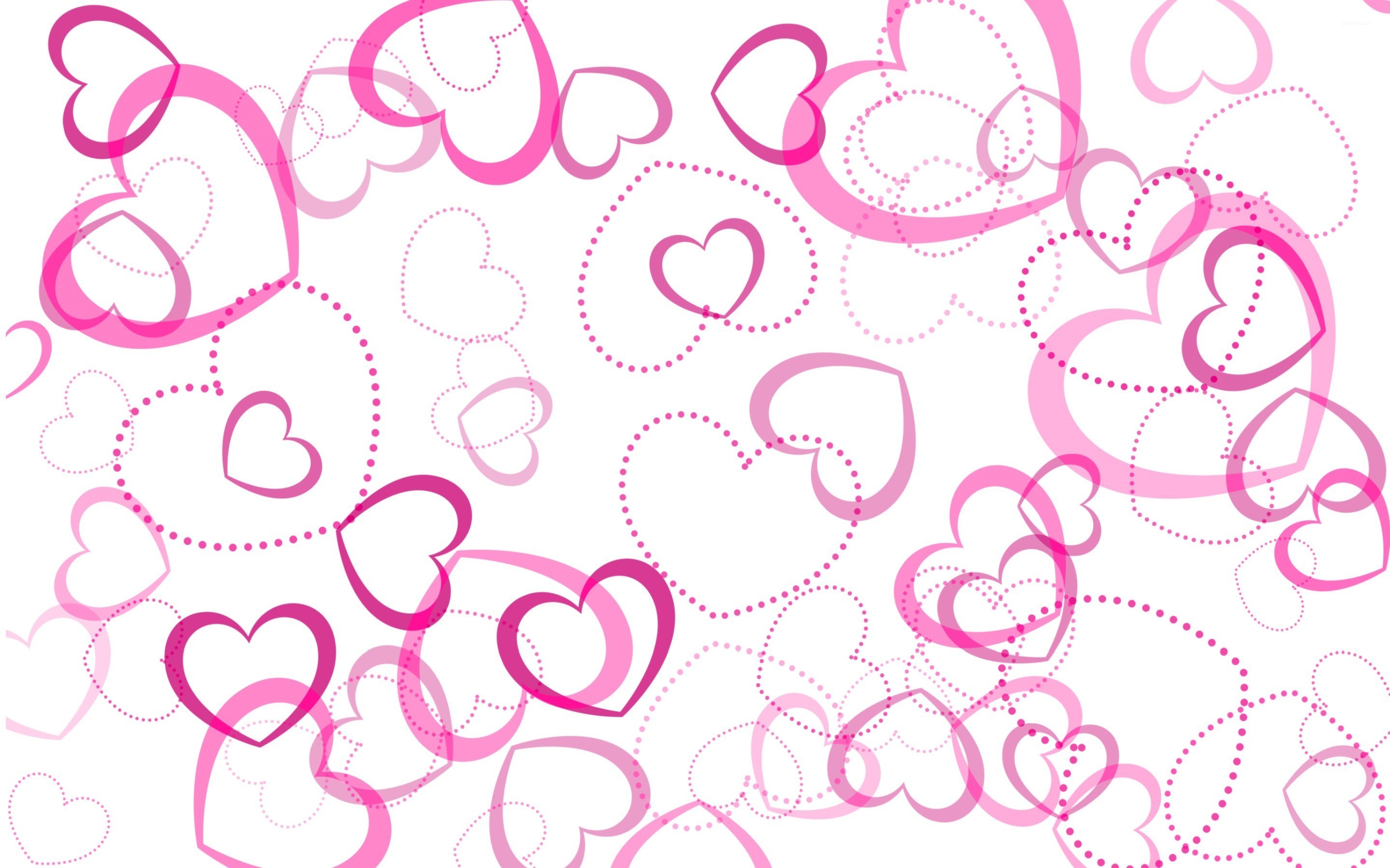 Pink Hearts Wallpaper 2880x1800