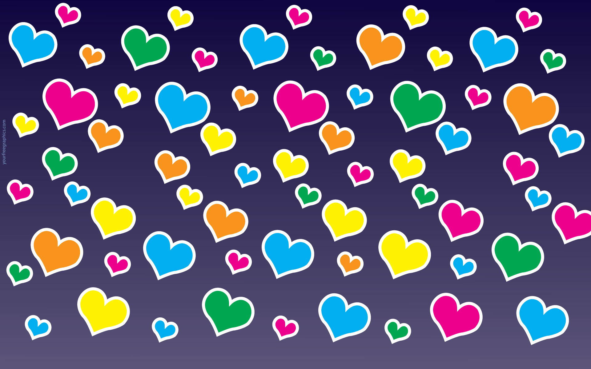 Colorful Hearts Wallpaper Images Q5v 1920x1200