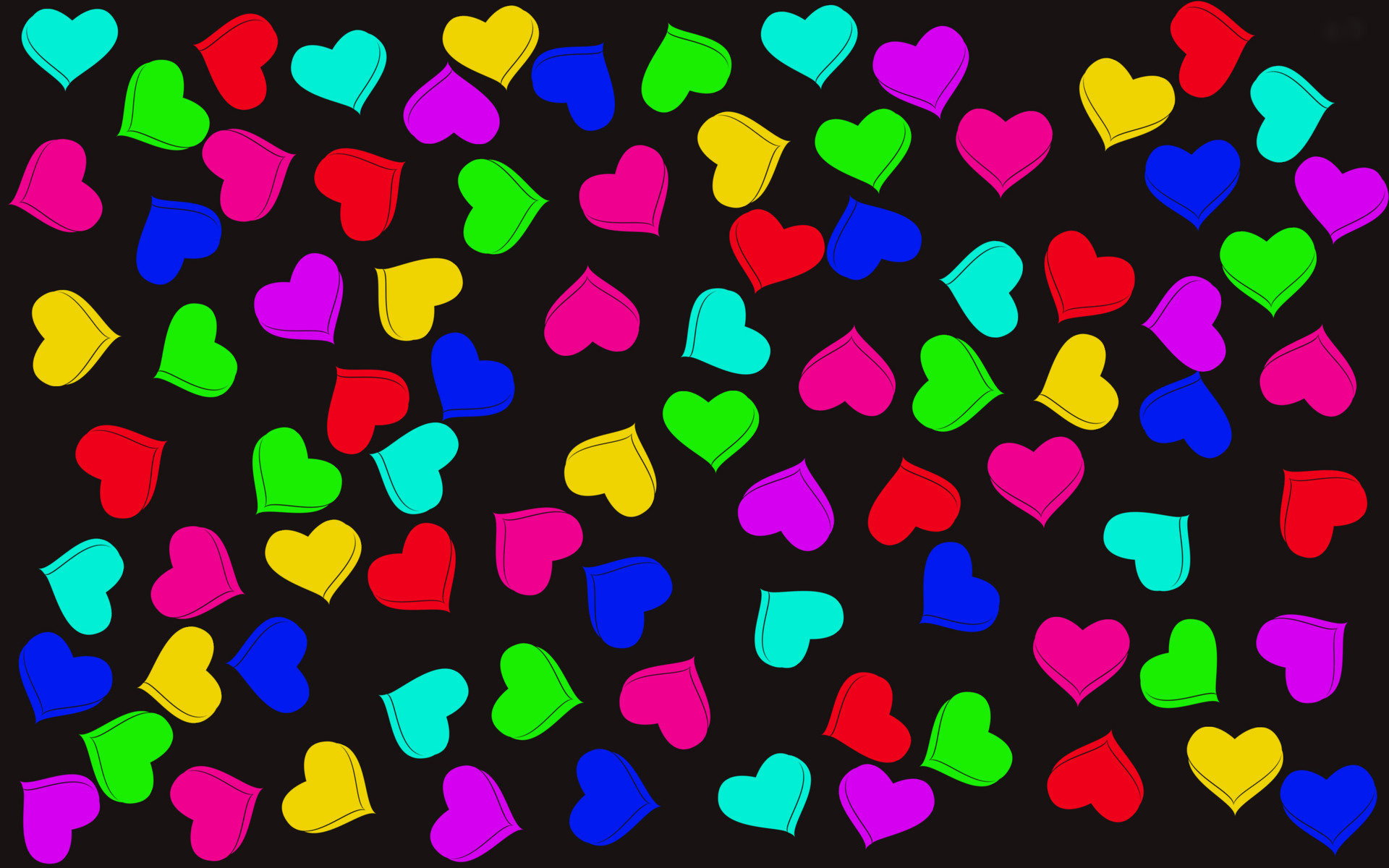 Colorful Hearts Wallpaper Picture Lsy 1920x1200