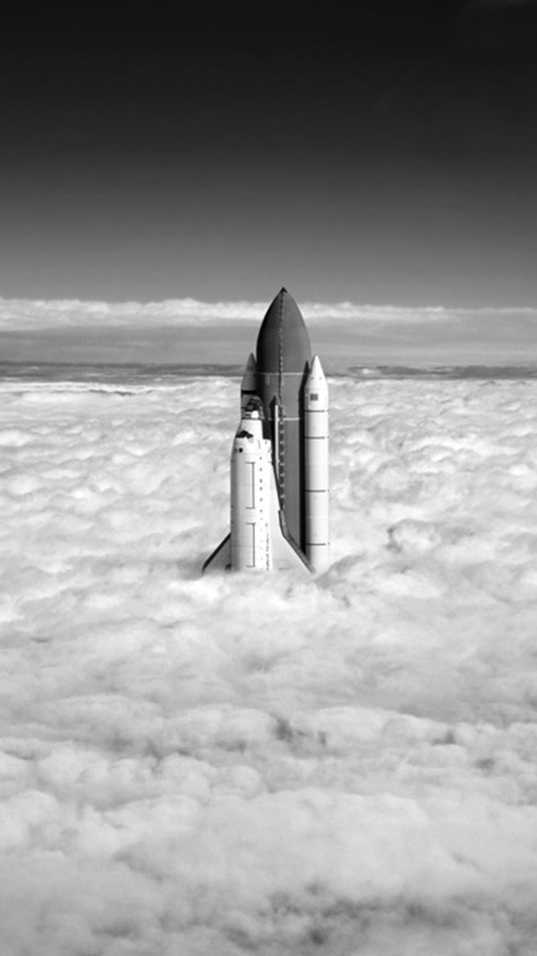 Flying Up Clouds Rocket Iphone 8 Wallpaper 1080x1920