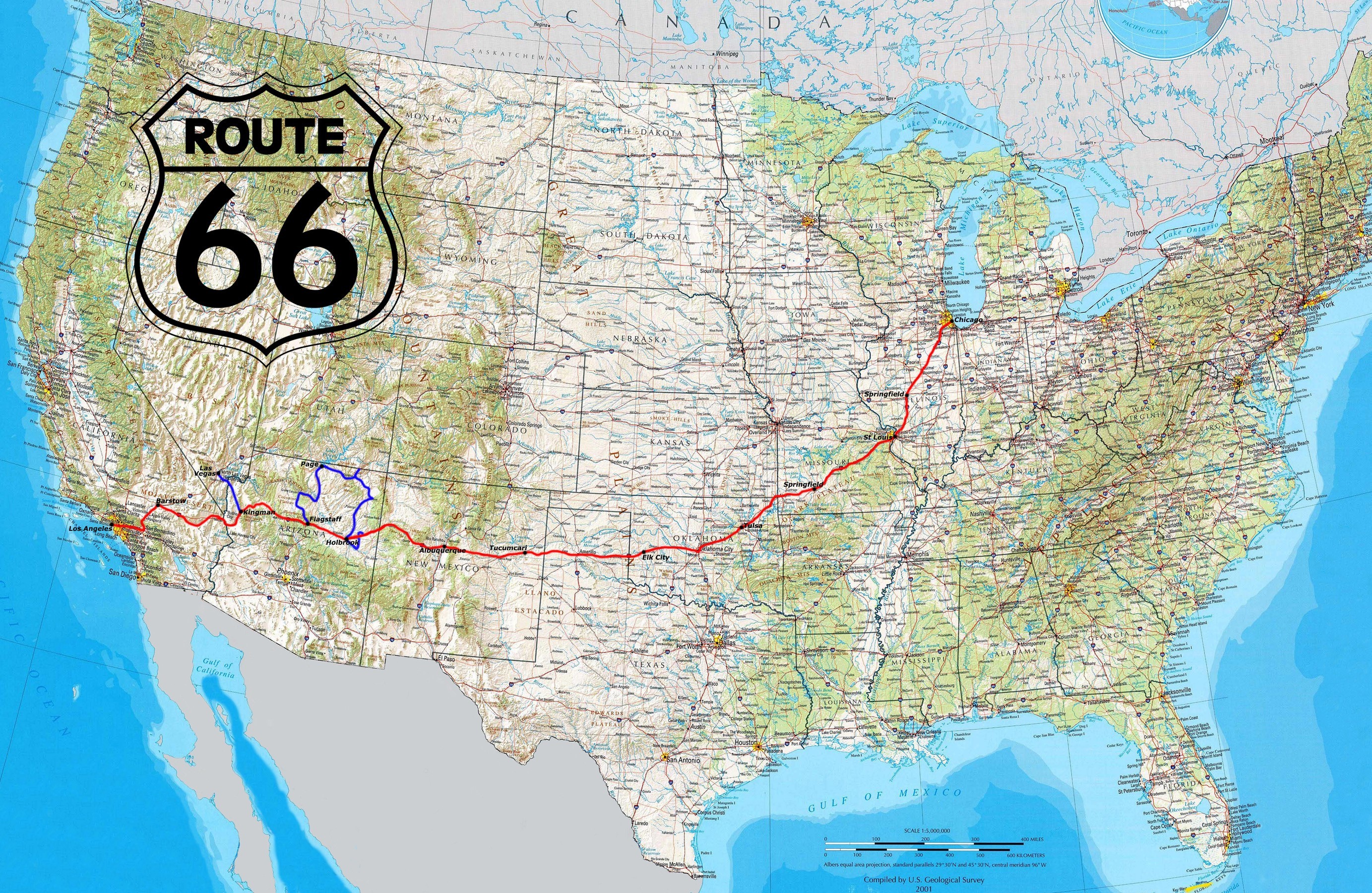 Road Route 66 Usa Highway Map North America Canada Coast Sea Border Wallpapers Hd Desktop And Mobile Backgrounds 2766x1800