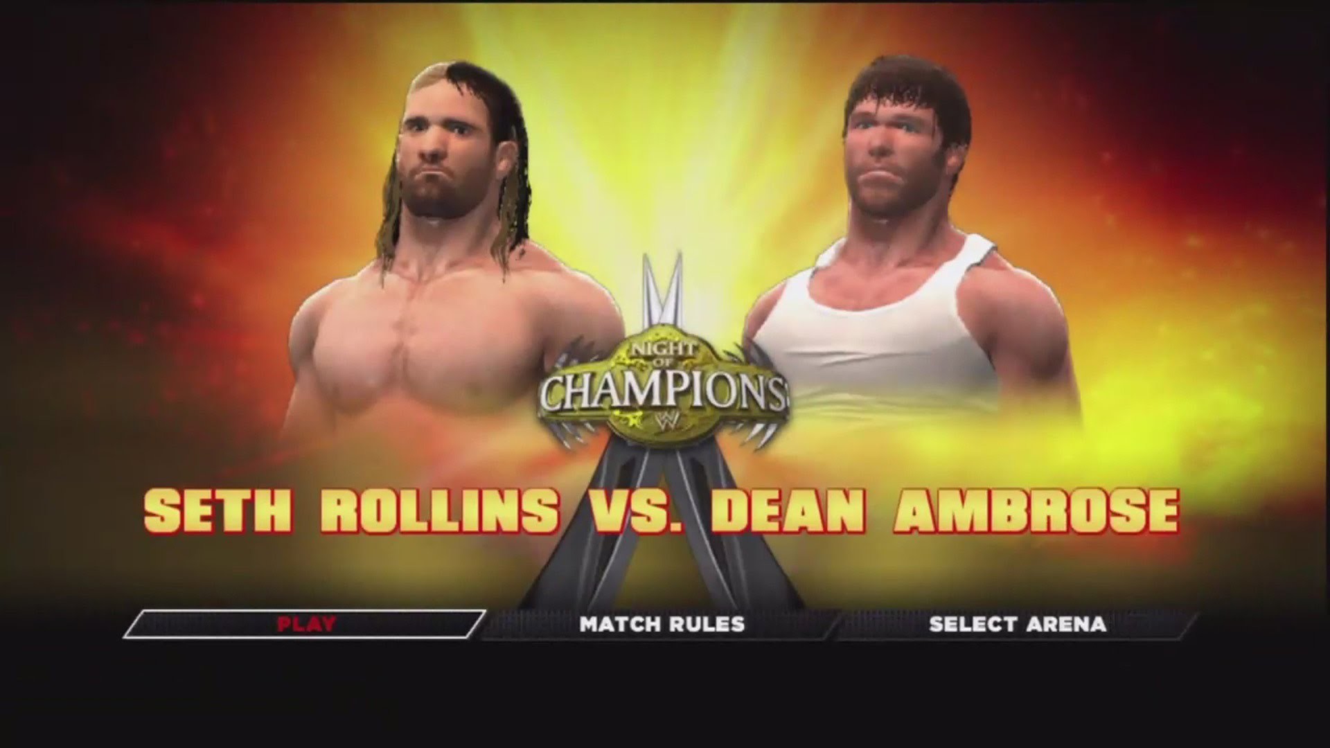 Wwe Night Of Champions 2014 Predictions Seth Rollins Vs Dean Ambrose Wwe 2k14 1920x1080