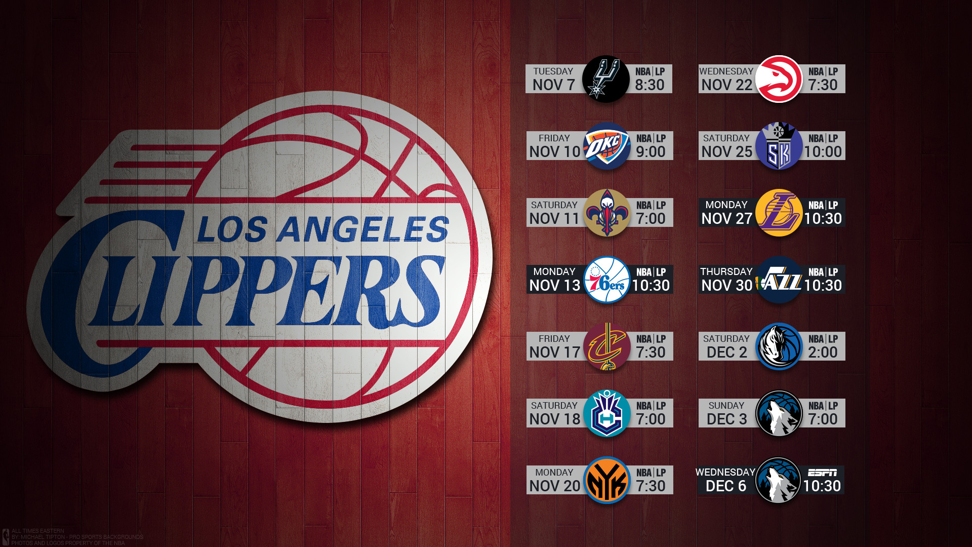La Clippers 2022 Schedule Nba Basketball Logo Wallpaper Free Pc Desktop Computer 1920x1080